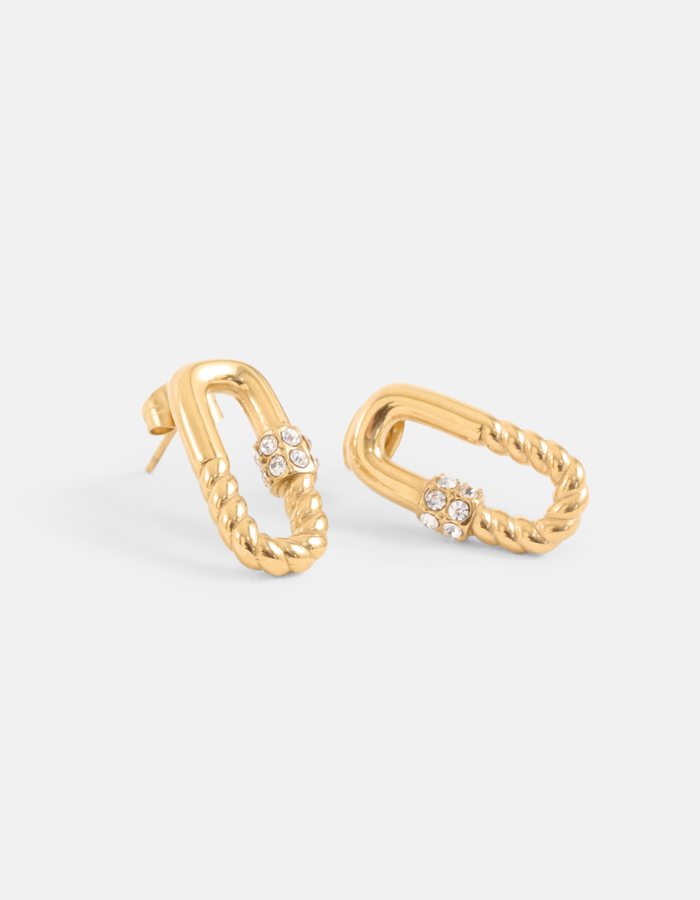 Quadratische Pin-Ohrringe Gold SHOEBY ACCESSOIRES