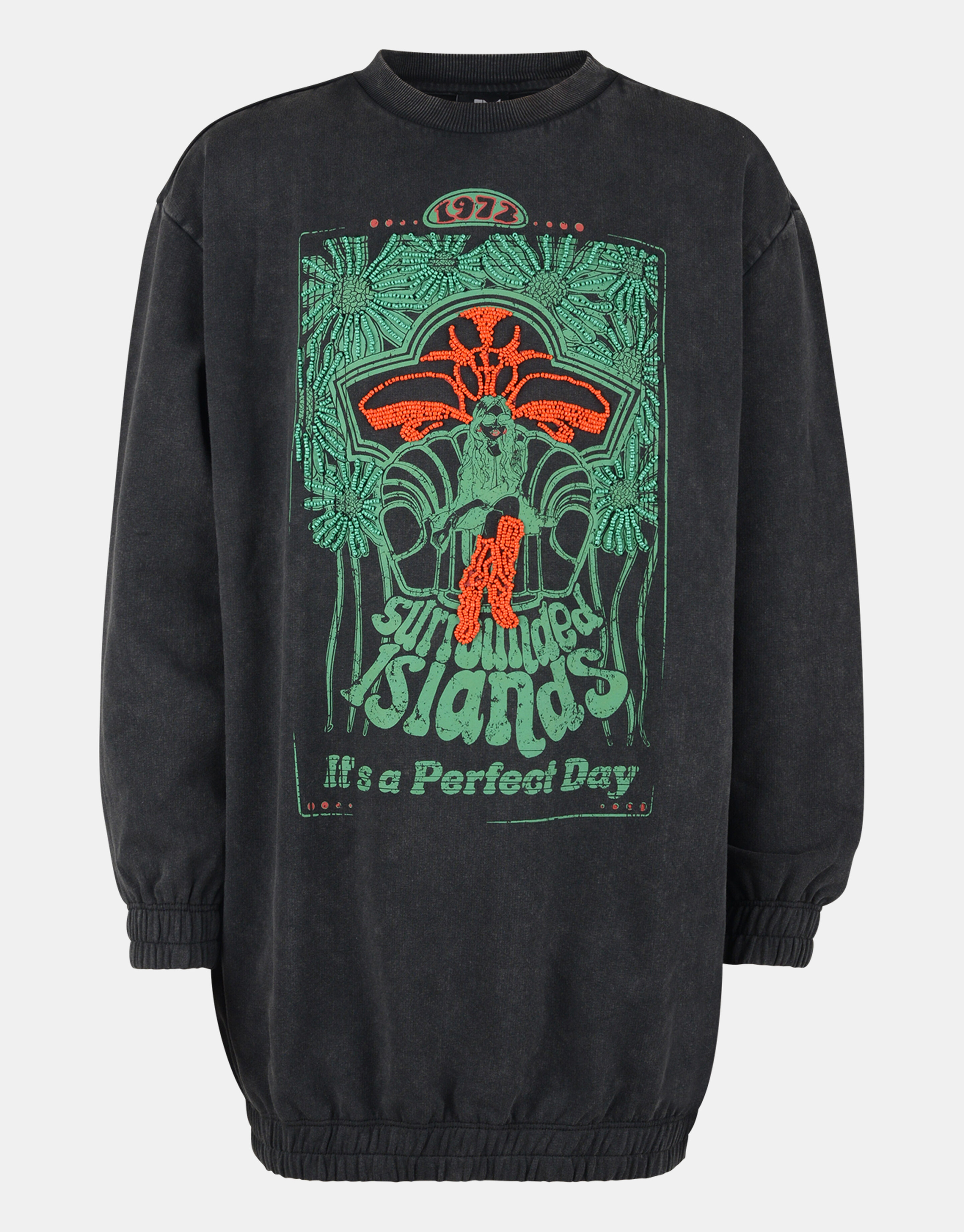 Oversized Sweatshirt mit Aufdruck Dunkelgrau JILL&MITCH