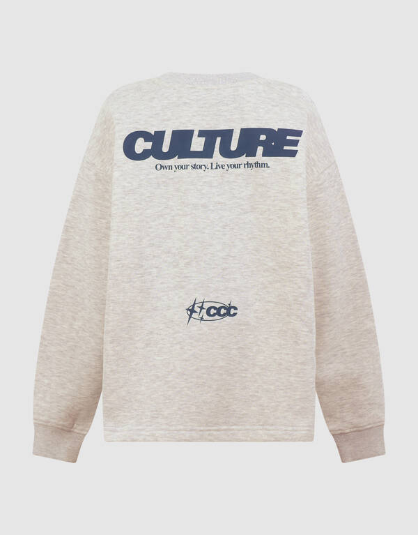 Culture Artwork Sweater Hellgrau SHOEBY BOYS