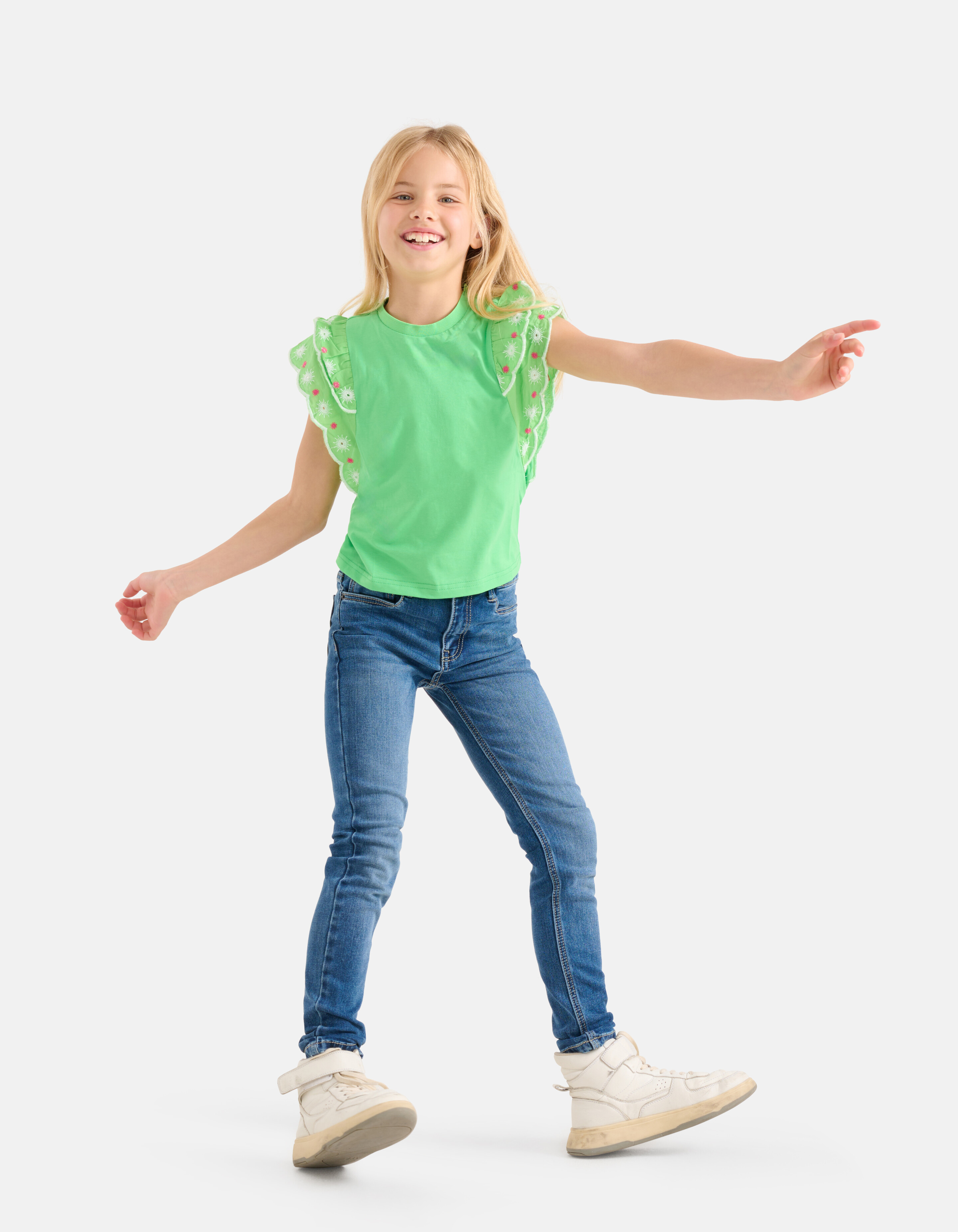 Stickerei Top Grün SHOEBY GIRLS