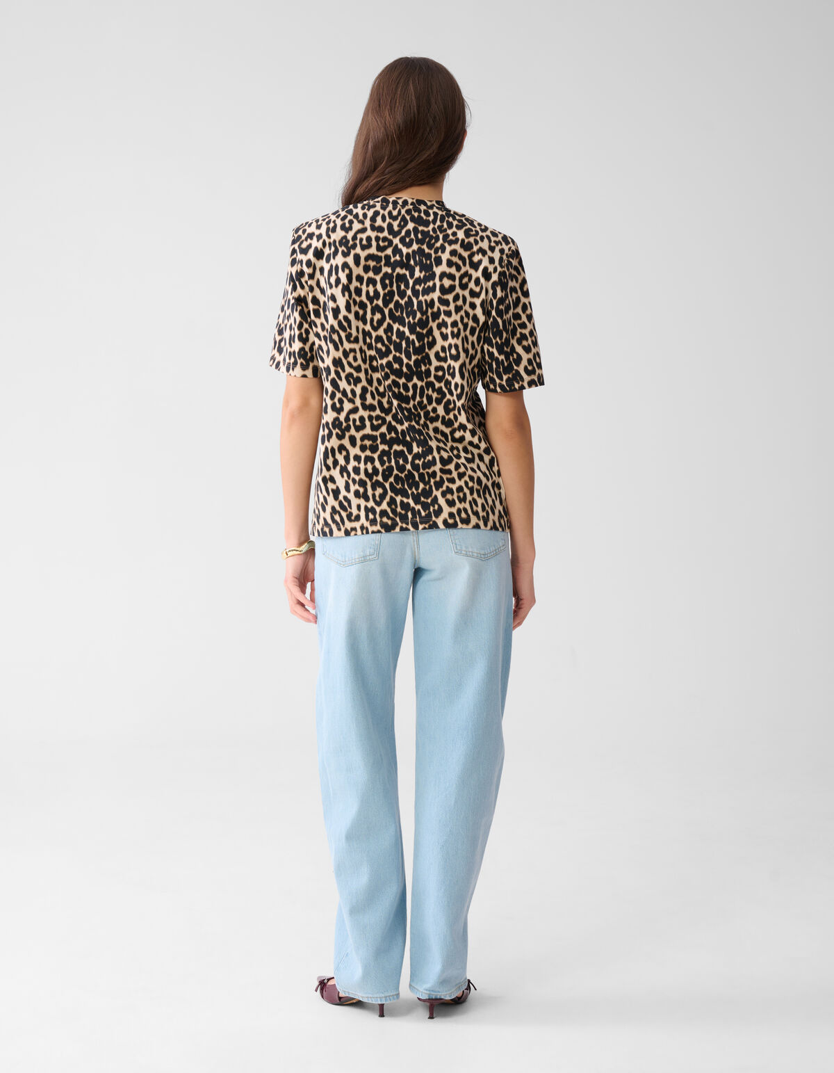 Gefüttertes Leopard-T-Shirt Braun SHOEBY WOMEN