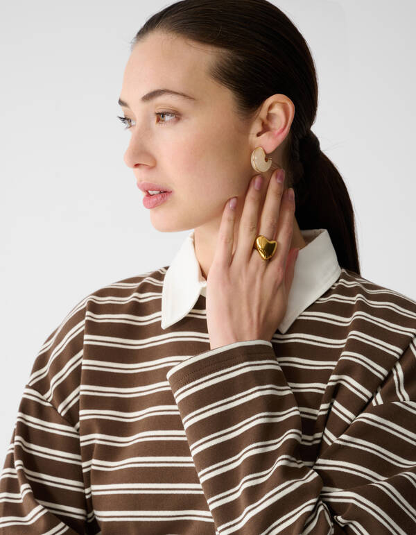 Herz Gro&szlig;er Ring Gold SHOEBY ACCESSOIRES