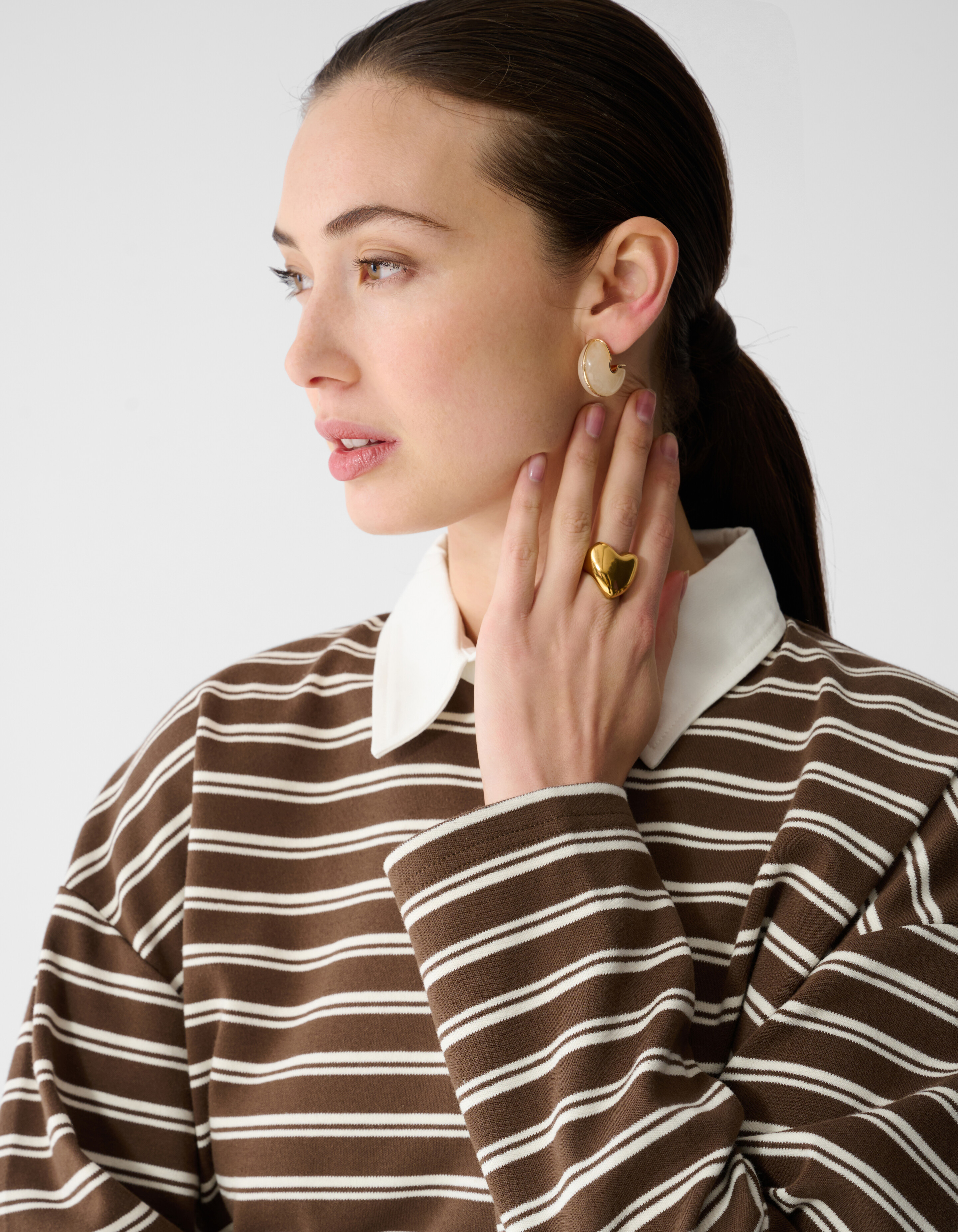 Herz Gro&szlig;er Ring Gold SHOEBY ACCESSOIRES