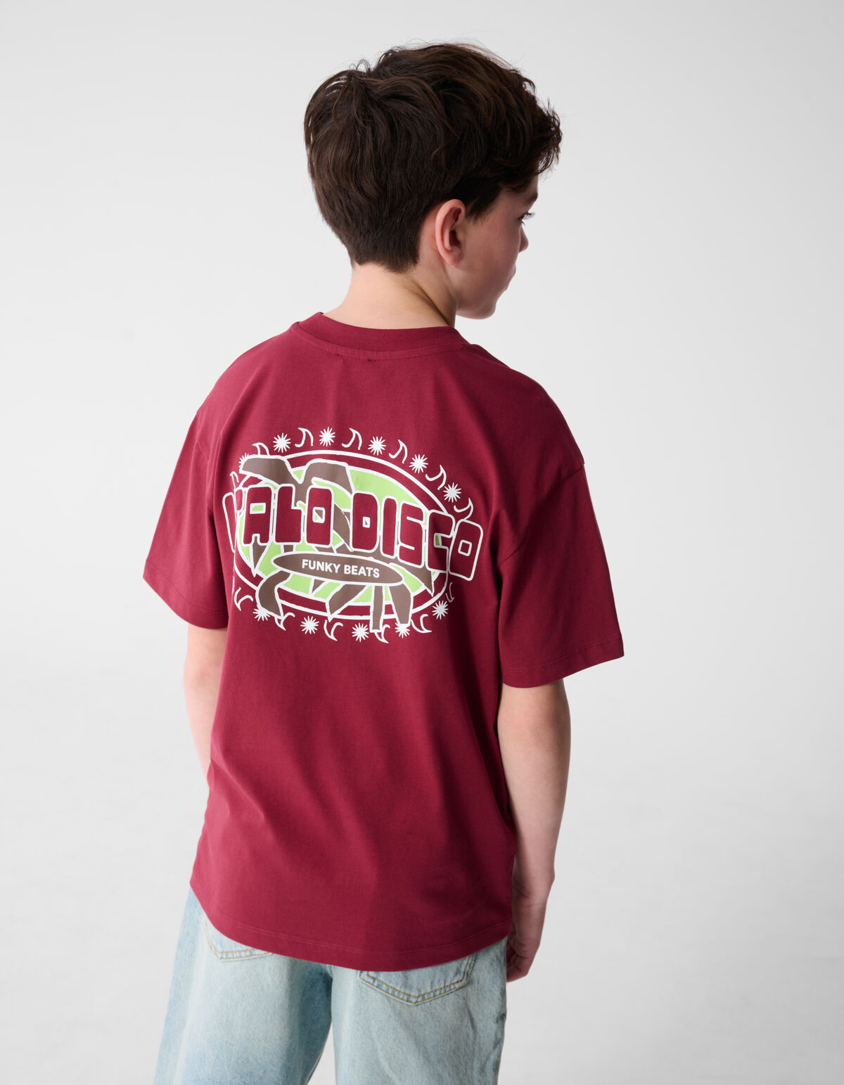 Disco Artwork T-Shirt Dunkelrot SHOEBY BOYS