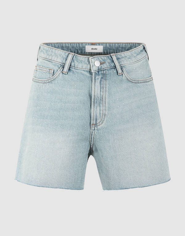 Strass Denim Shorts Hellblau SHOEBY WOMEN