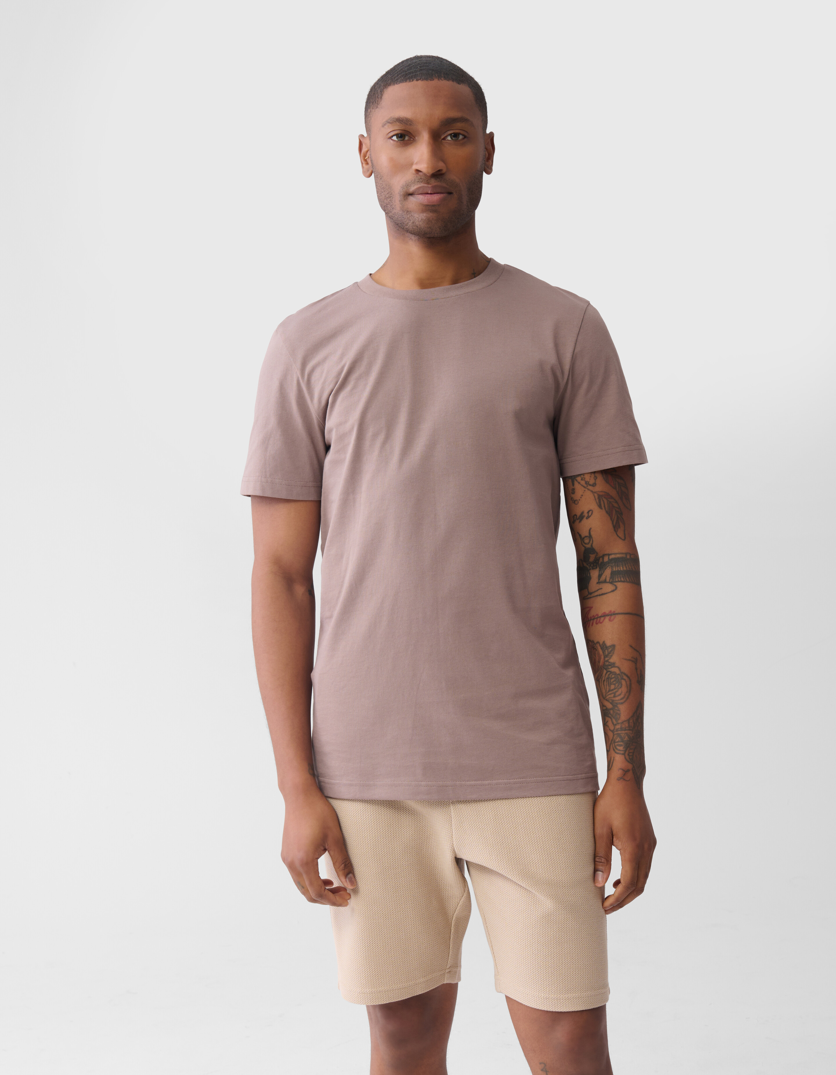 Blumen-T-Shirt Hellbraun SHOEBY MEN