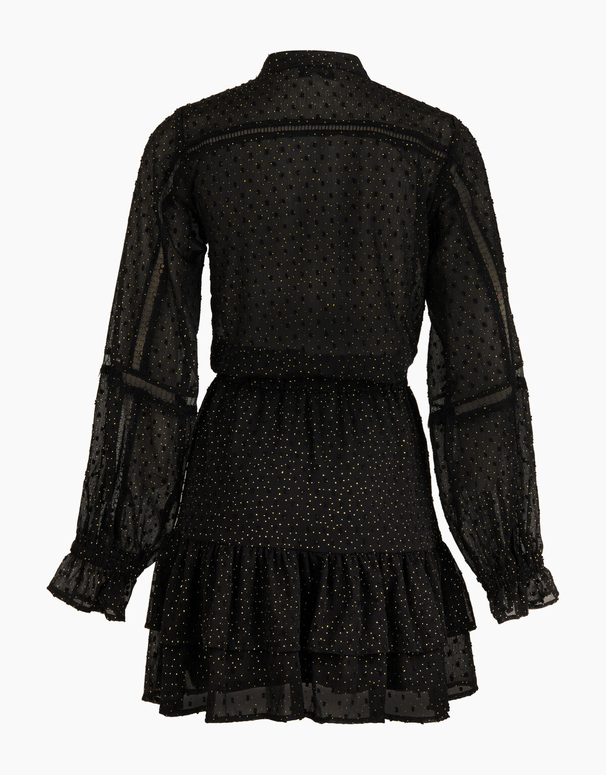 Chiffonkleid mit Tupfen Schwarz SHOEBY WOMEN
