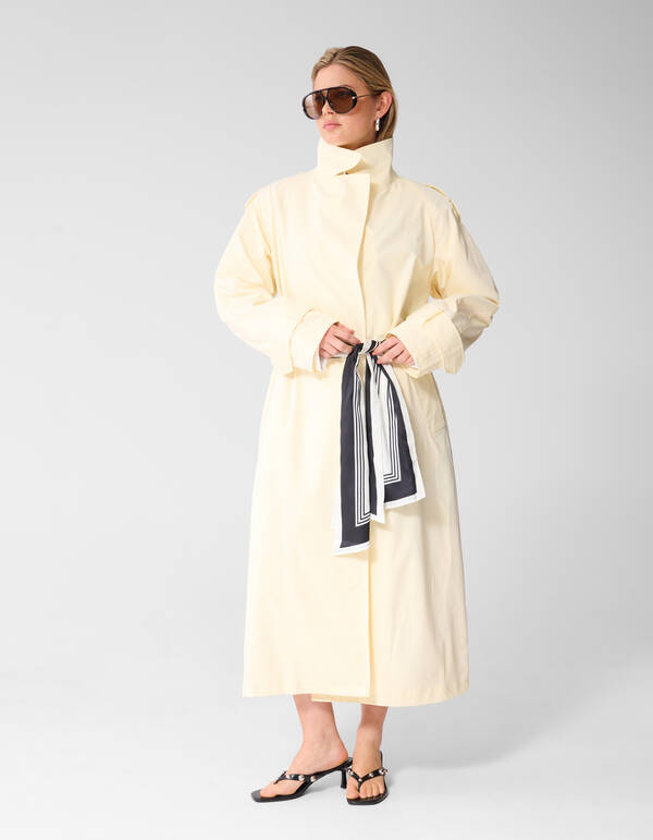 Flowy Trenchcoat Lichtgeel SHOEBY WOMEN