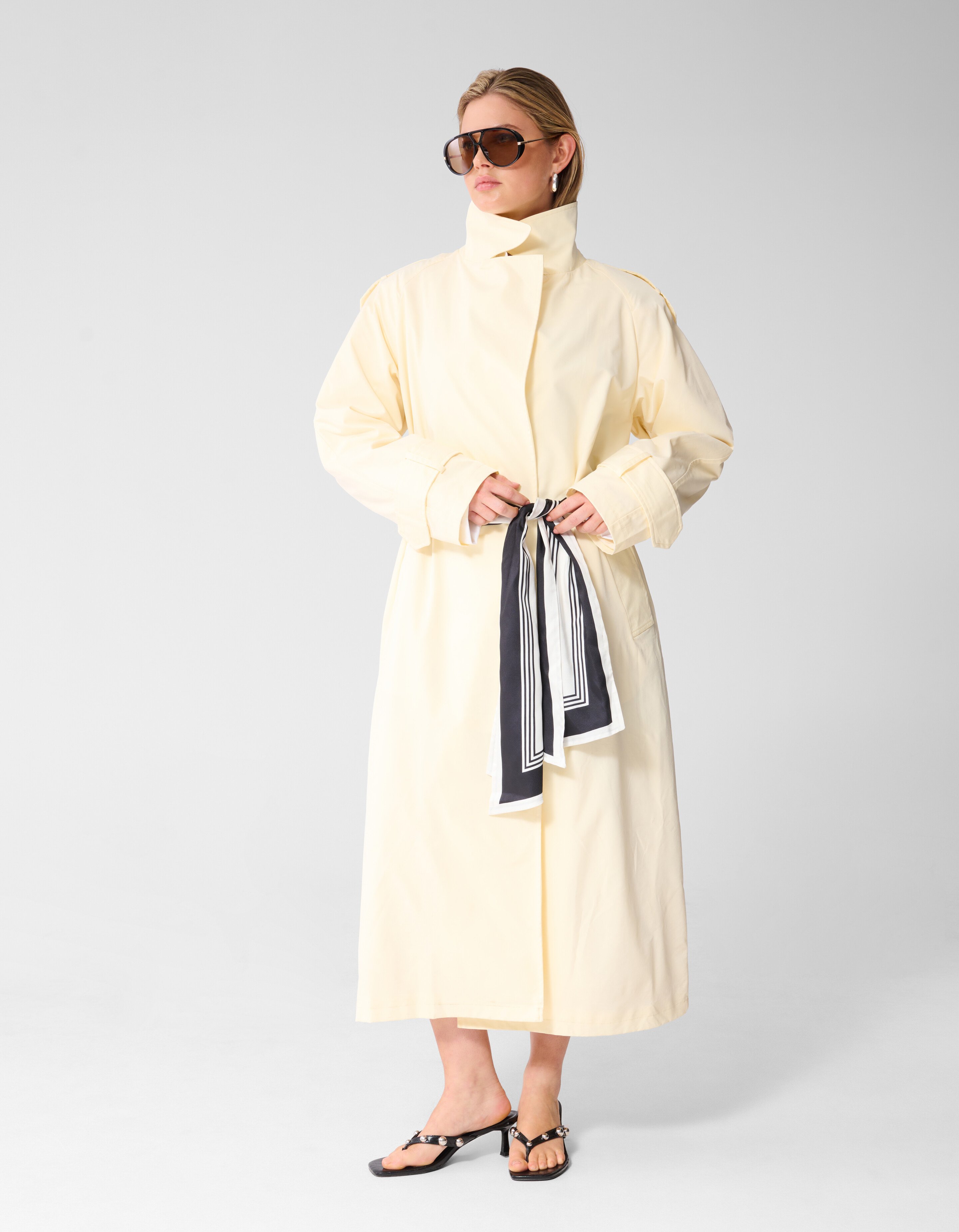Flowy Trenchcoat Lichtgeel SHOEBY WOMEN