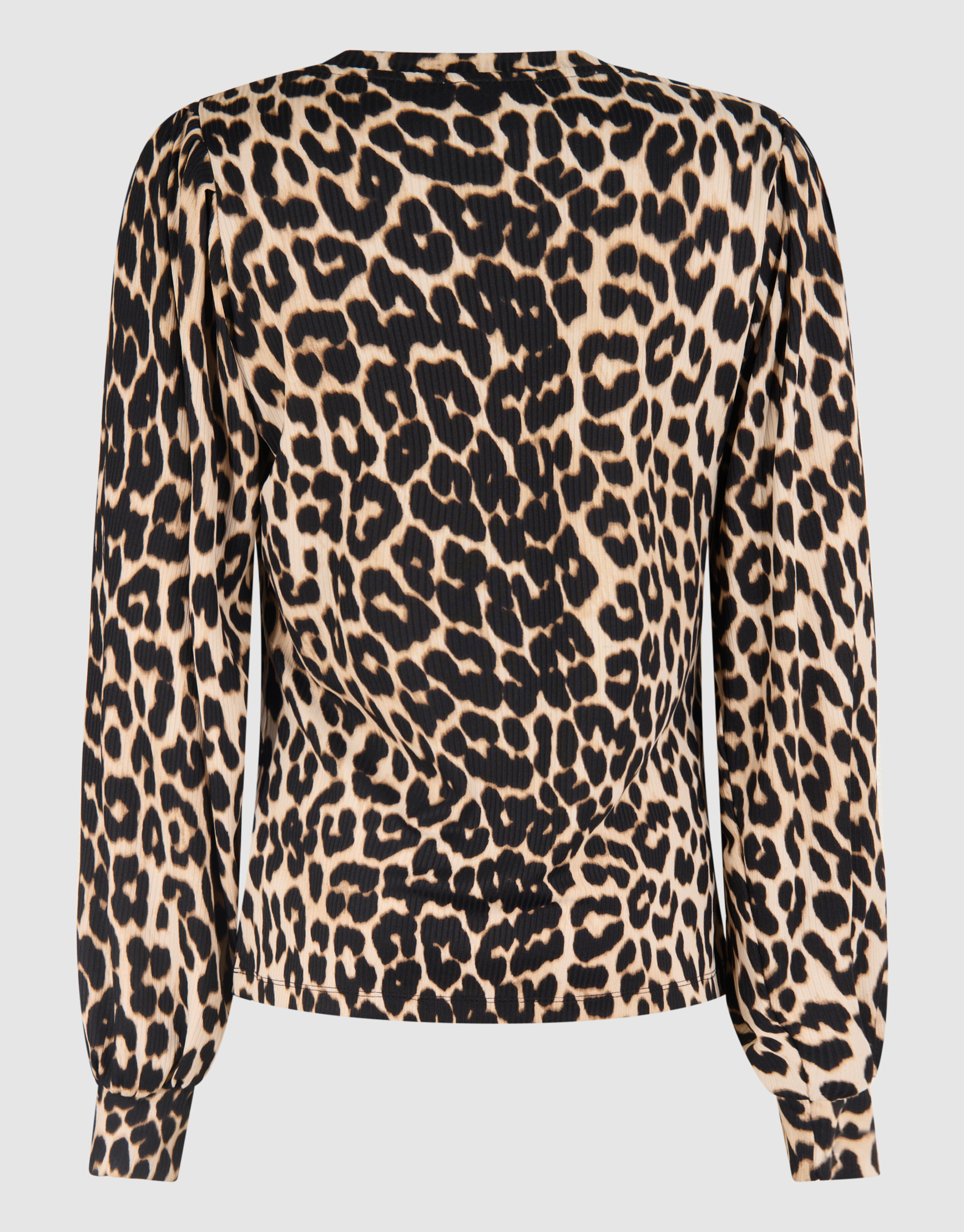 Leopardentop aus Rippenjersey Braun SHOEBY WOMEN
