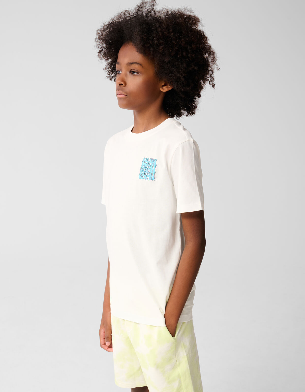 Malibu Artwork T-shirt Off White SHOEBY BOYS