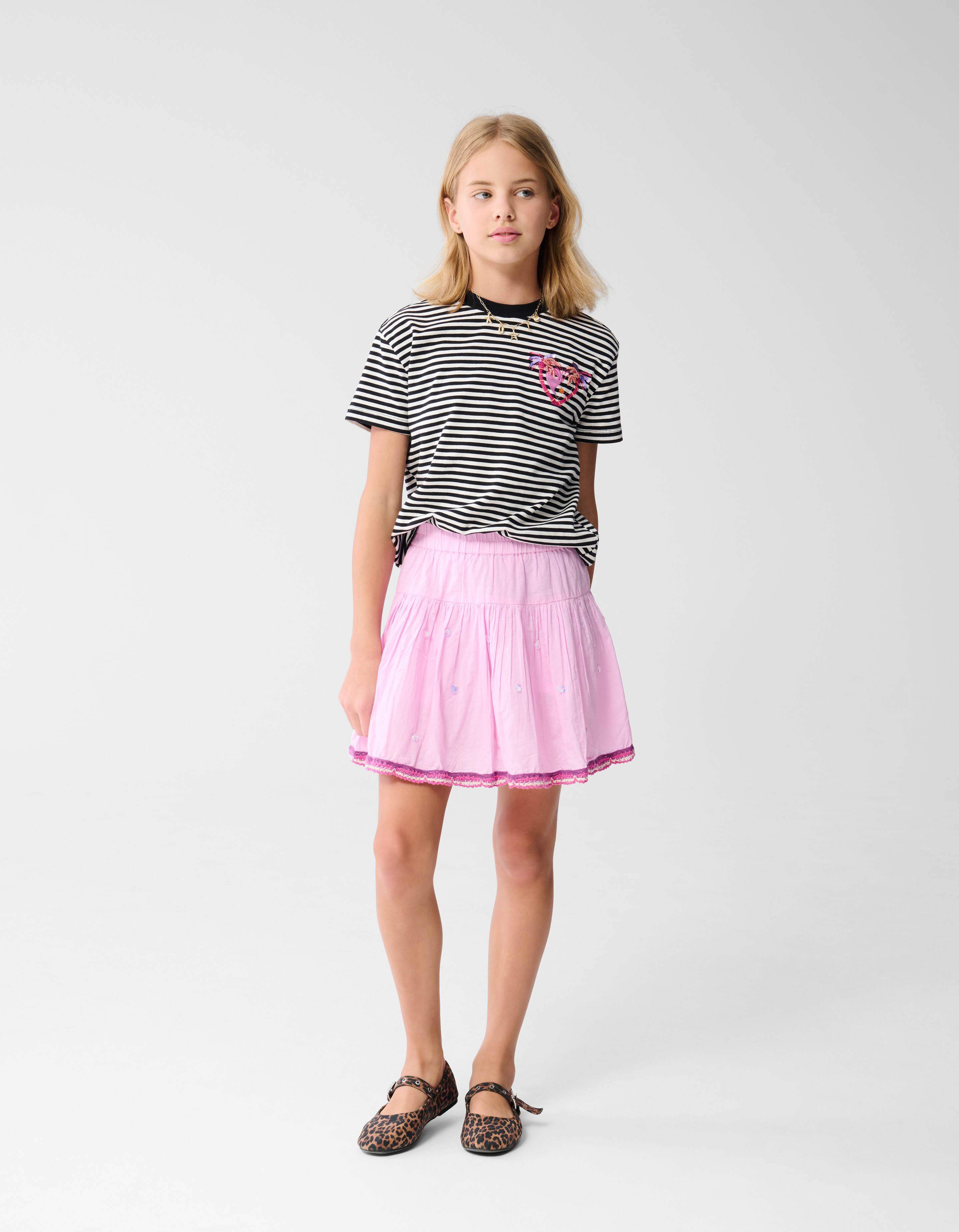 Verzierter Rock hellrosa SHOEBY GIRLS