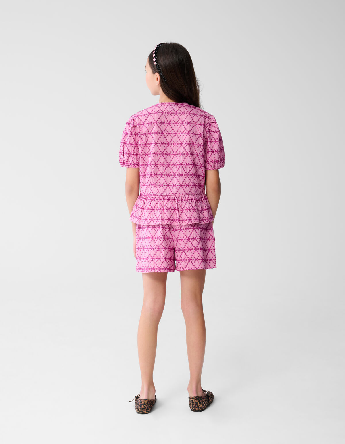 Bluse mit Stickerei und Schleife Rosa SHOEBY GIRLS