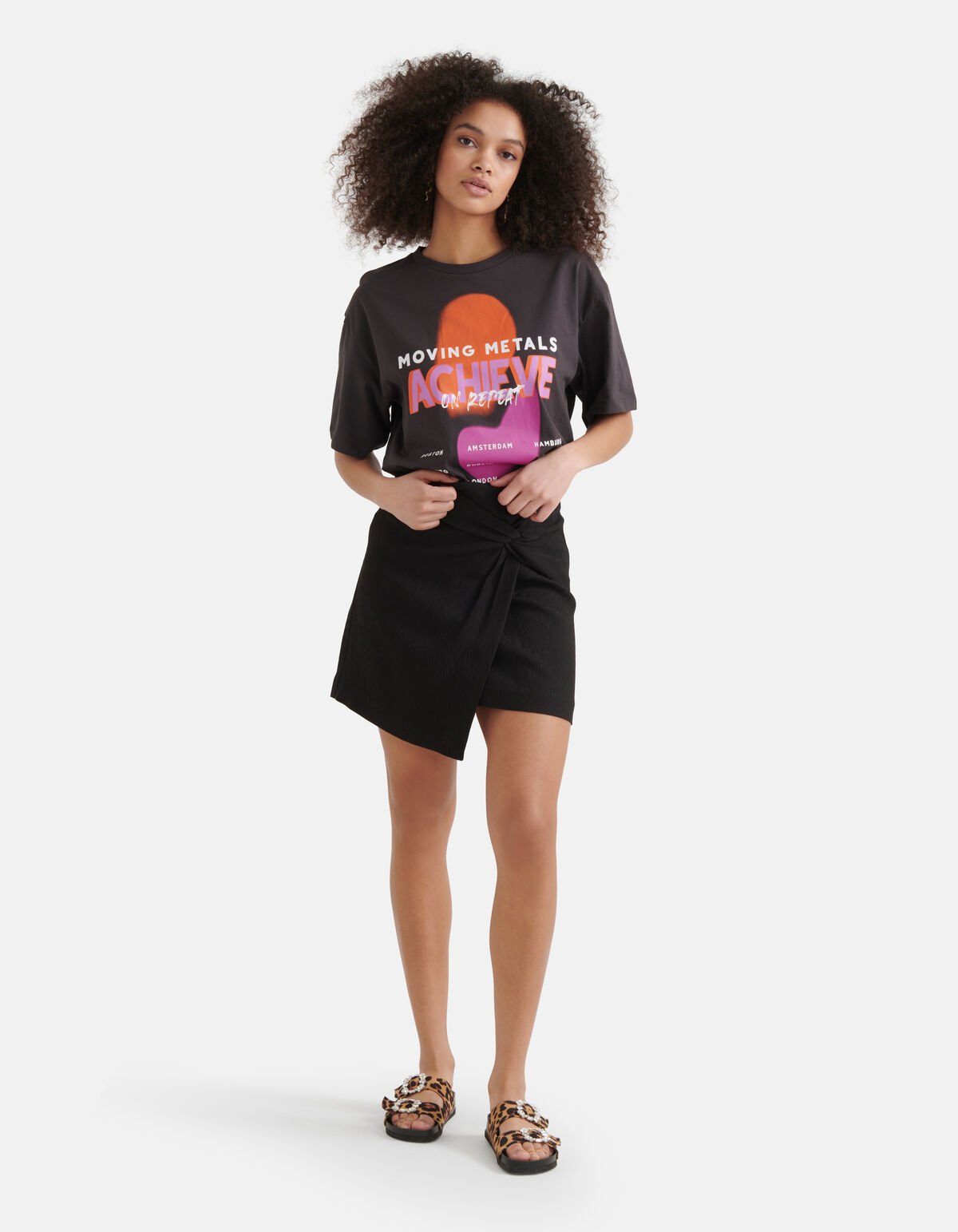 Zebra-Jacquard-Rock Schwarz SHOEBY WOMEN