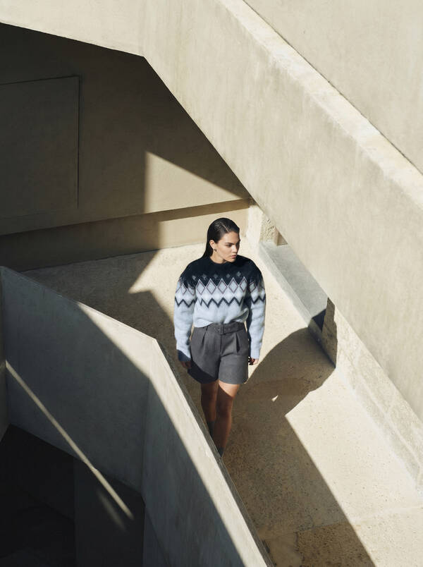 Studio Zigzag Pullover Hellgrau SHOEBY WOMEN