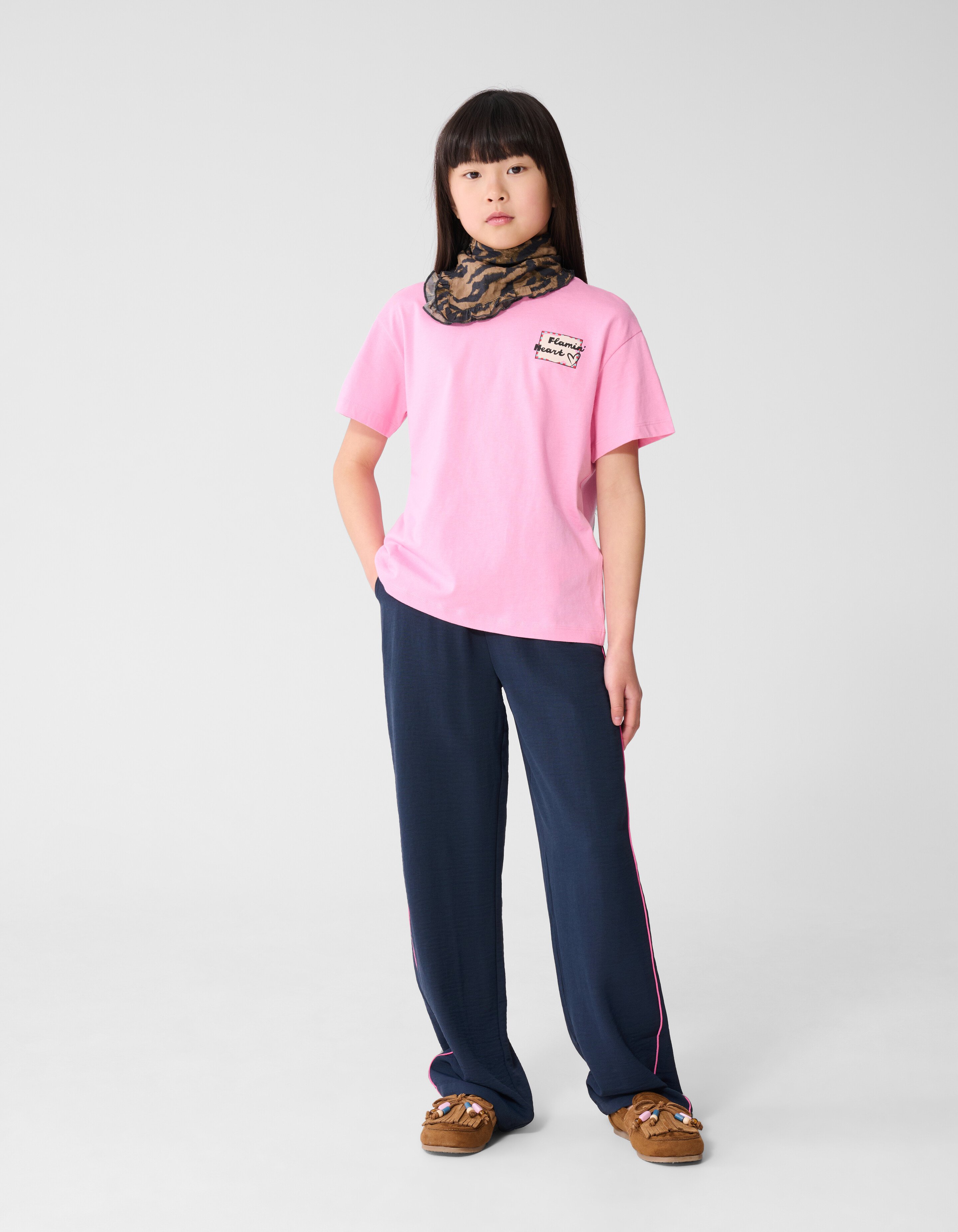 Flamin Heart Artwork T-Shirt Rosa SHOEBY GIRLS