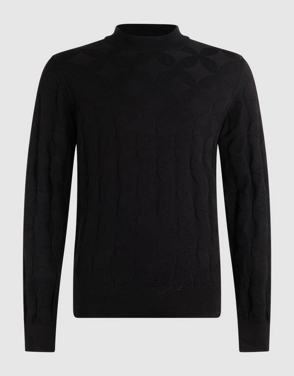 Schwarzer Glitzer-Strickpullover SHOEBY MEN