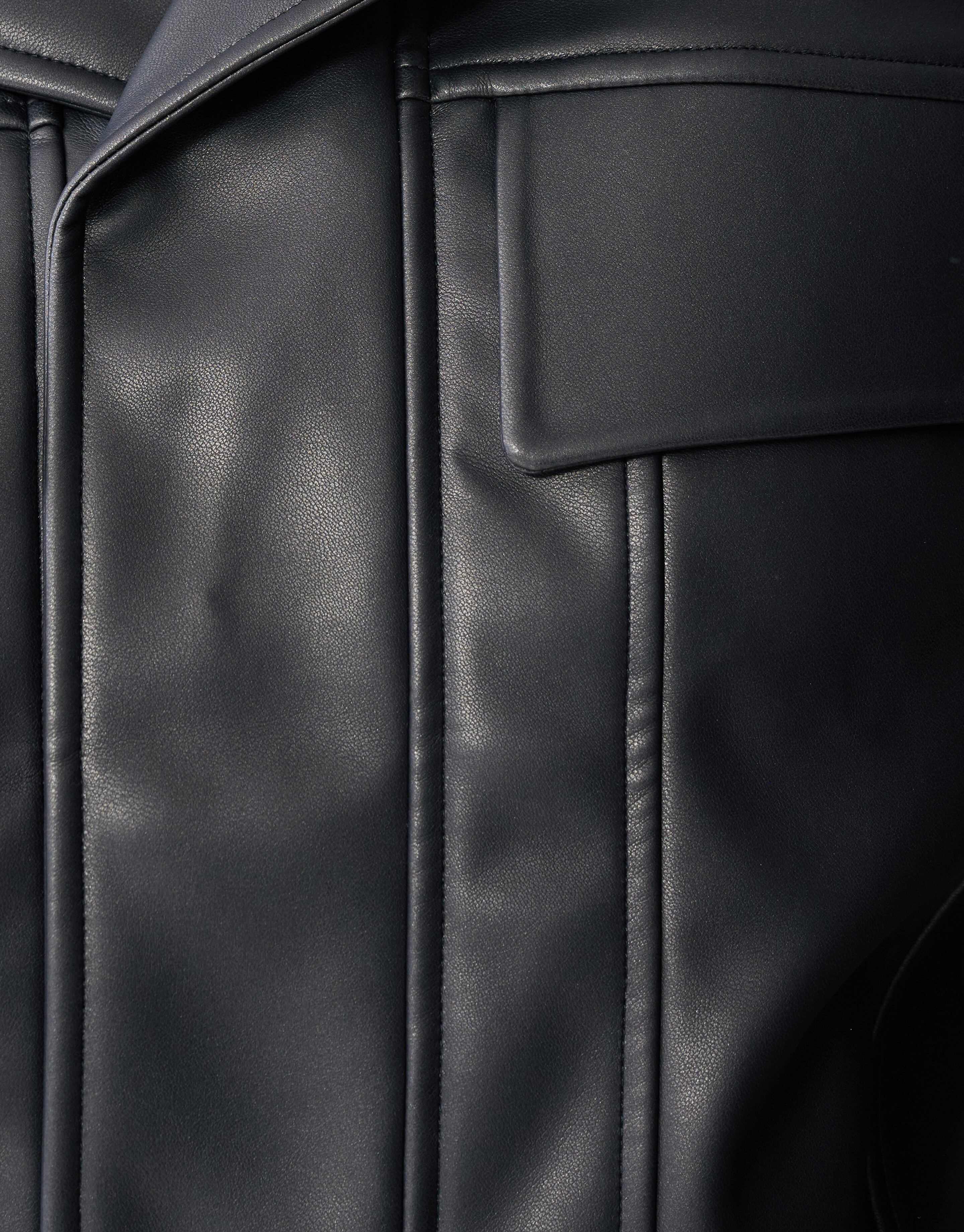 Oversized vegane Lederjacke Schwarz von Fred SHOEBY WOMEN