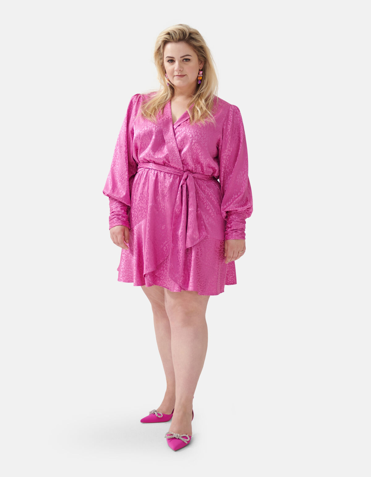 Jacquard-Wickelkleid Rosa SHOEBY WOMEN