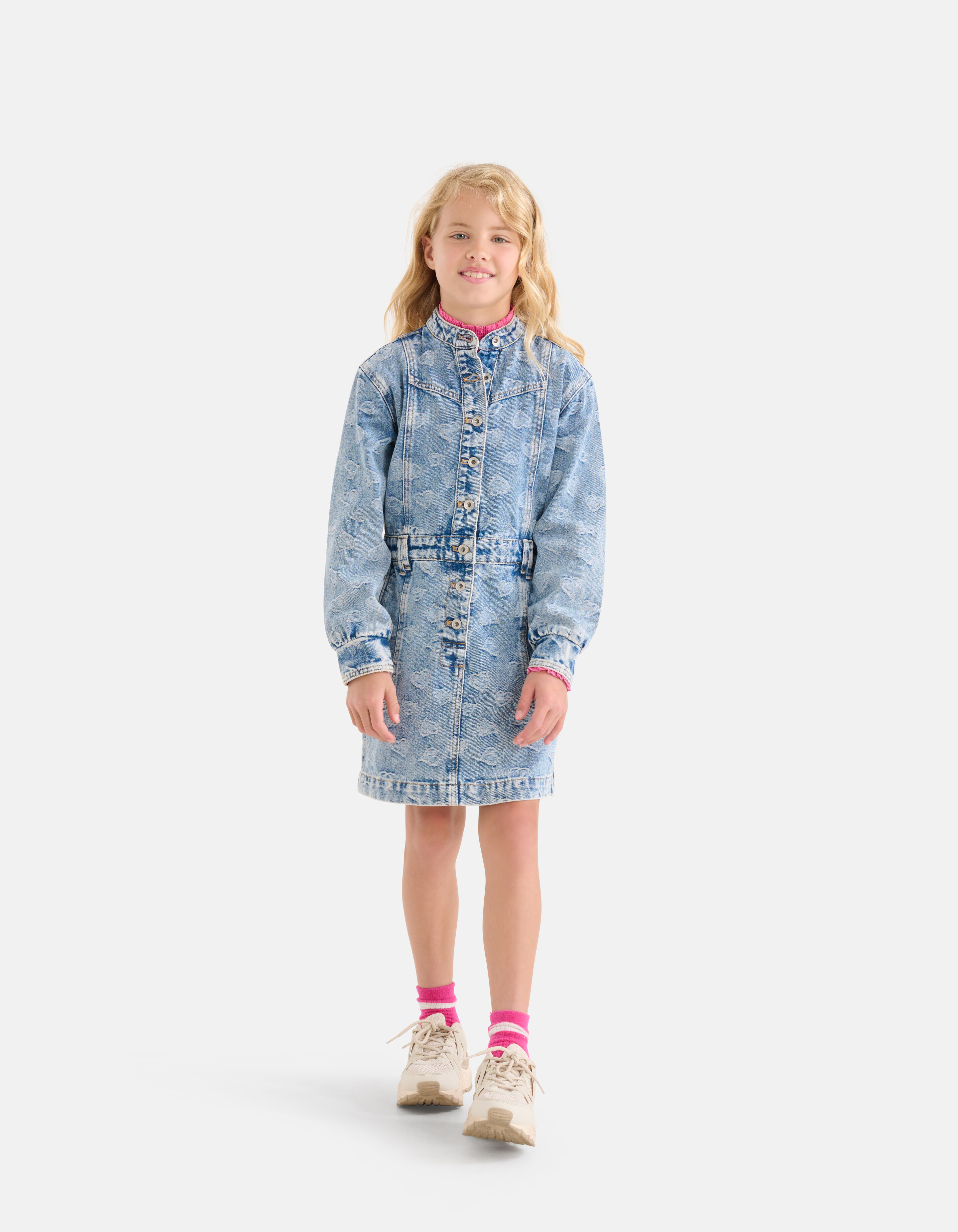 Jacquard-Denim-Kleid Blau SHOEBY GIRLS