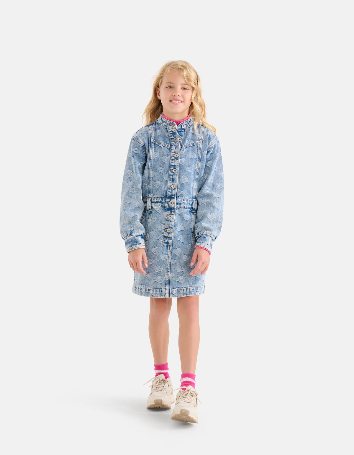 Jacquard-Denim-Kleid Blau SHOEBY GIRLS