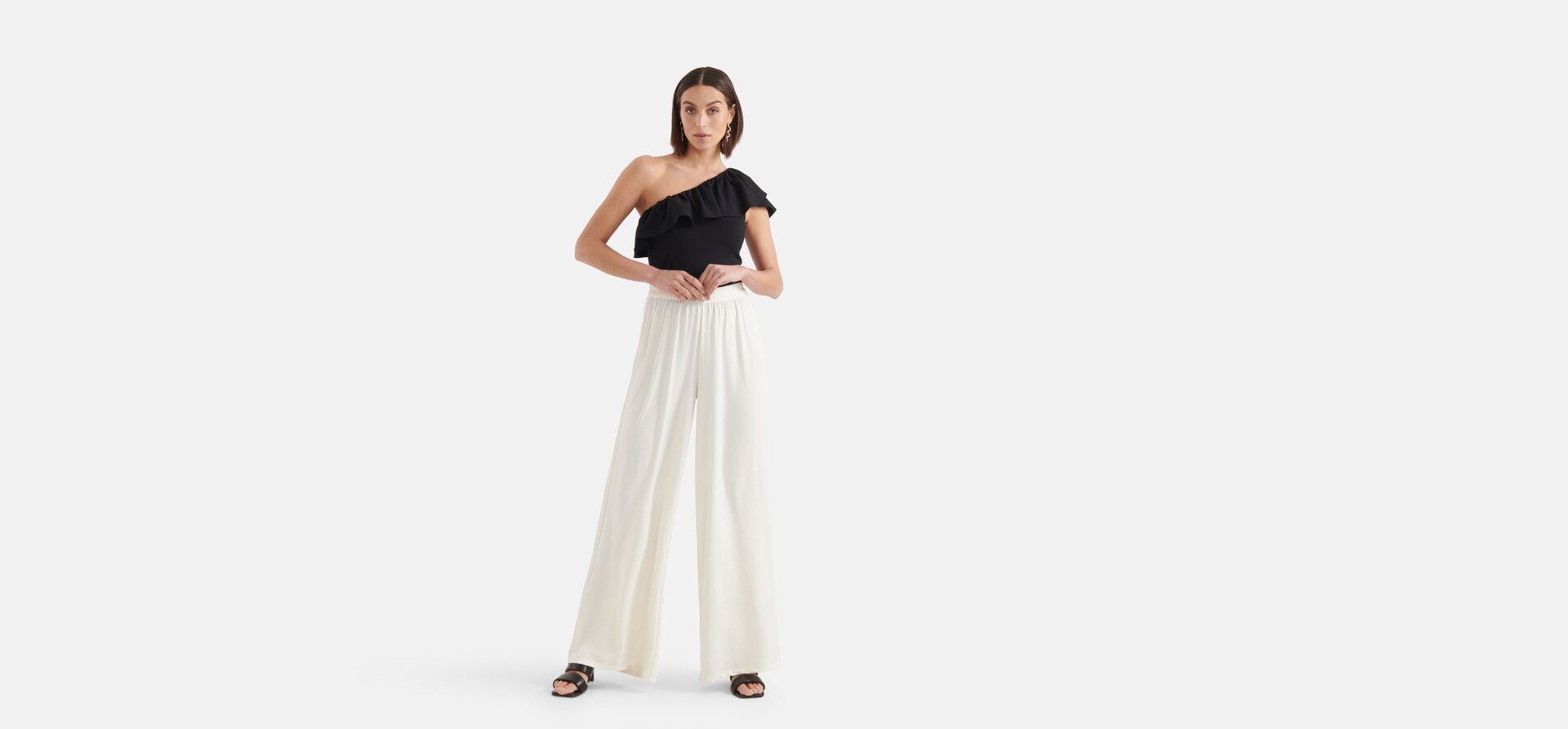Hose in lockerer Passform off-white SHOEBY WOMEN