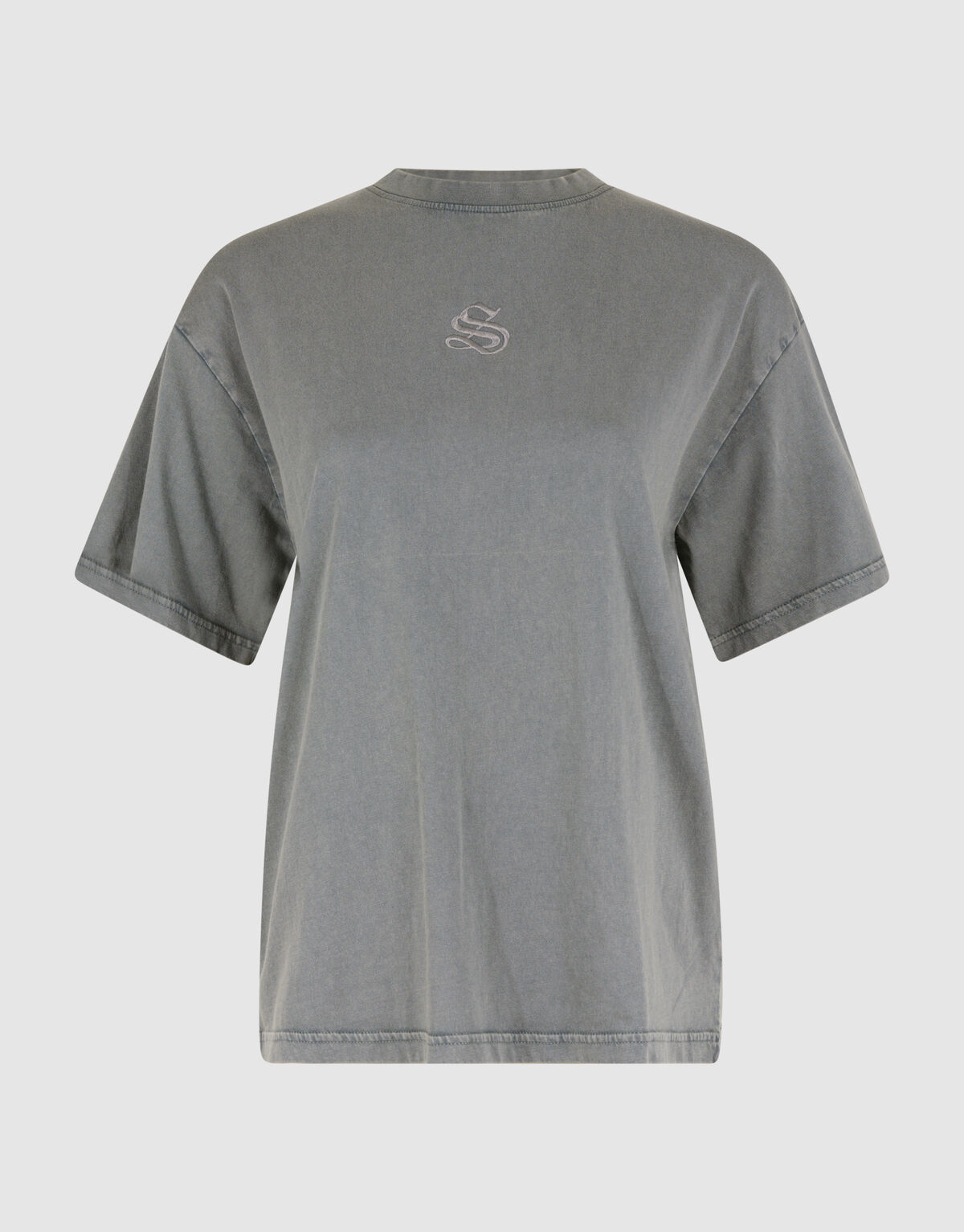 Gewaschenes Logo-T-Shirt Hellgrau SHOEBY WOMEN