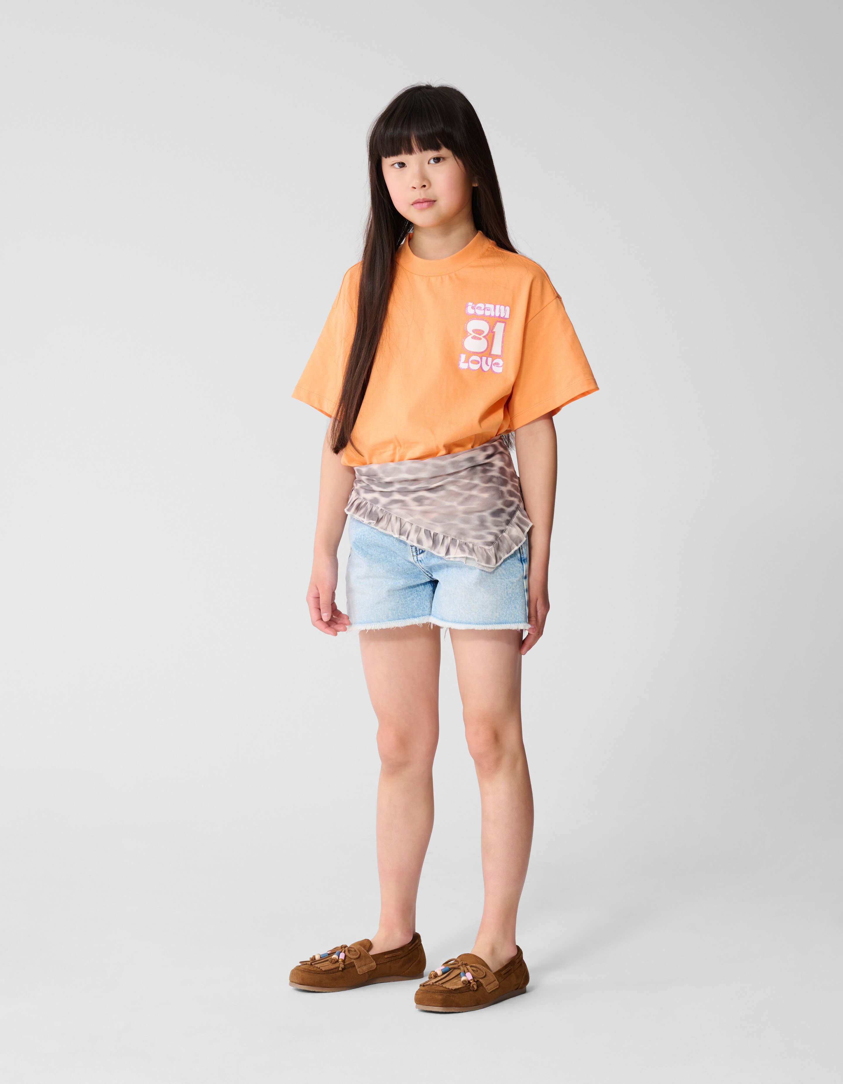 Team Love Artwork T-Shirt Orange SHOEBY GIRLS