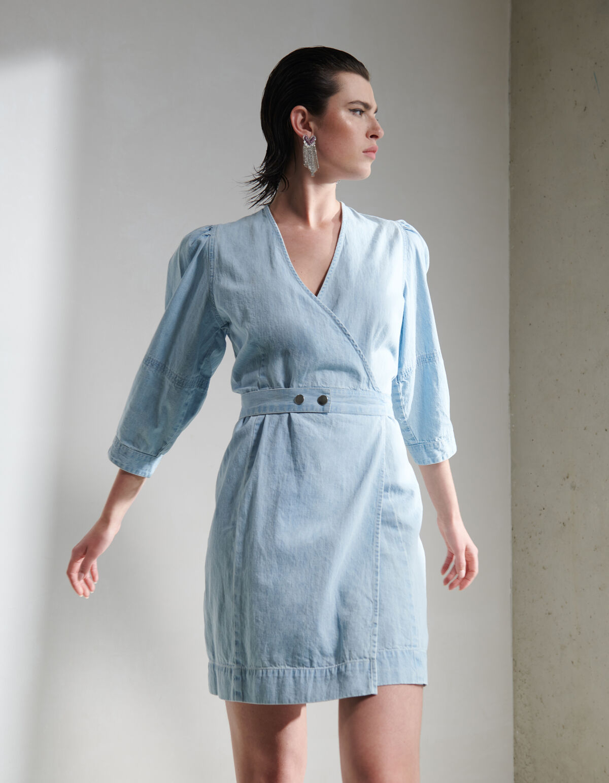 Denim Minikleid Hellblau SHOEBY WOMEN