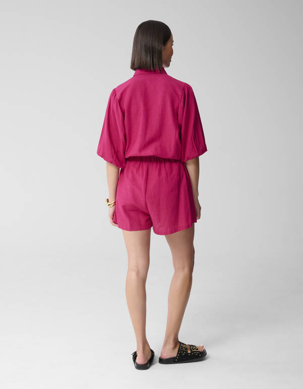 Leinen-Bauschbluse Rosa SHOEBY WOMEN