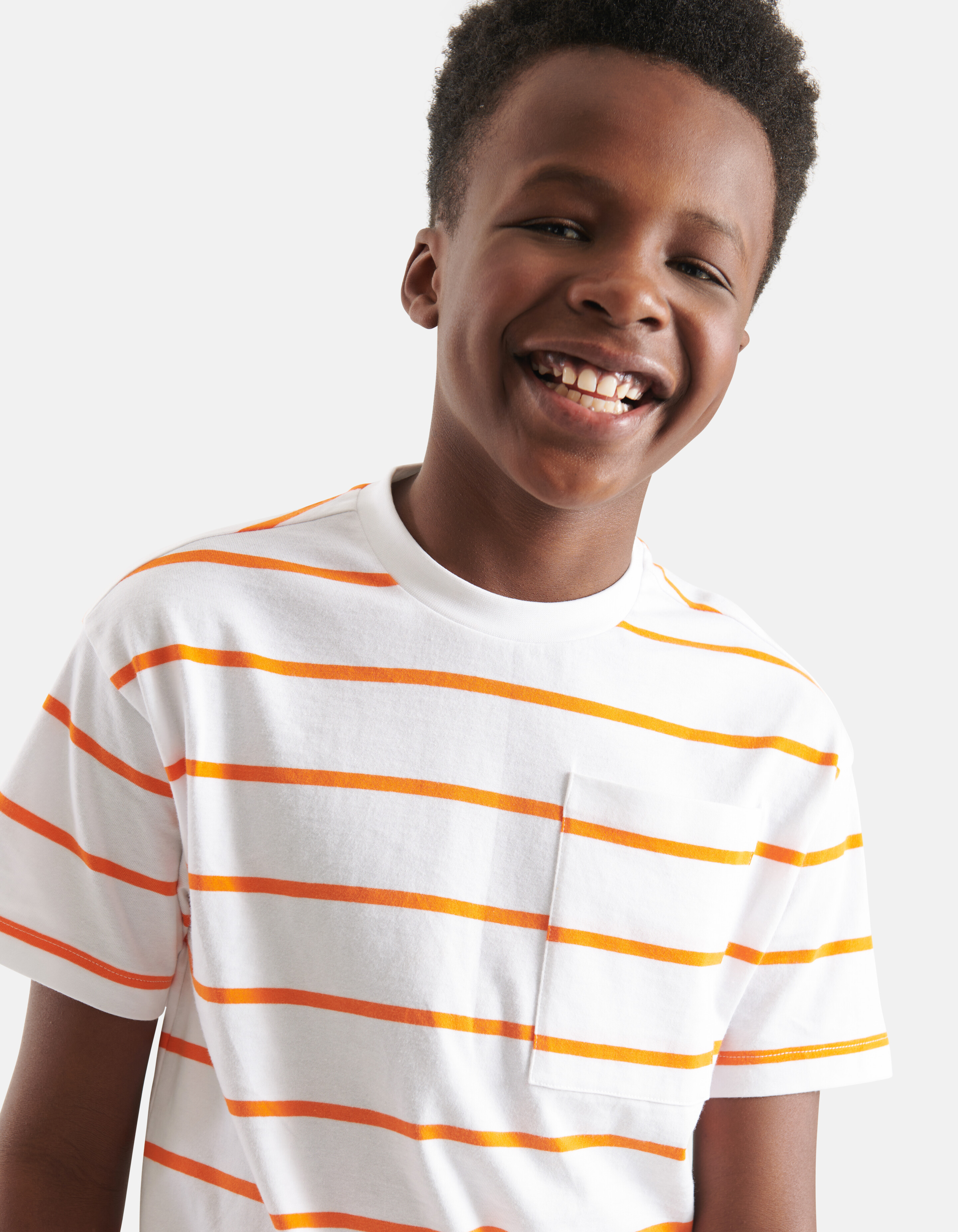 Gestreiftes T-shirt Weiß SHOEBY BOYS