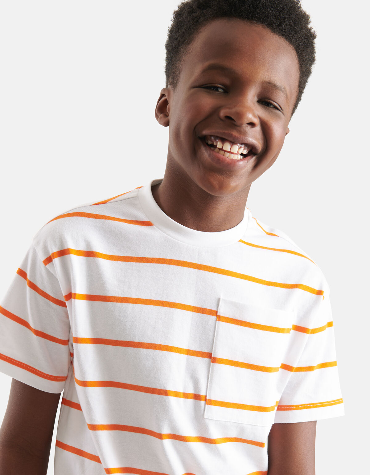 Gestreiftes T-shirt Weiß SHOEBY BOYS