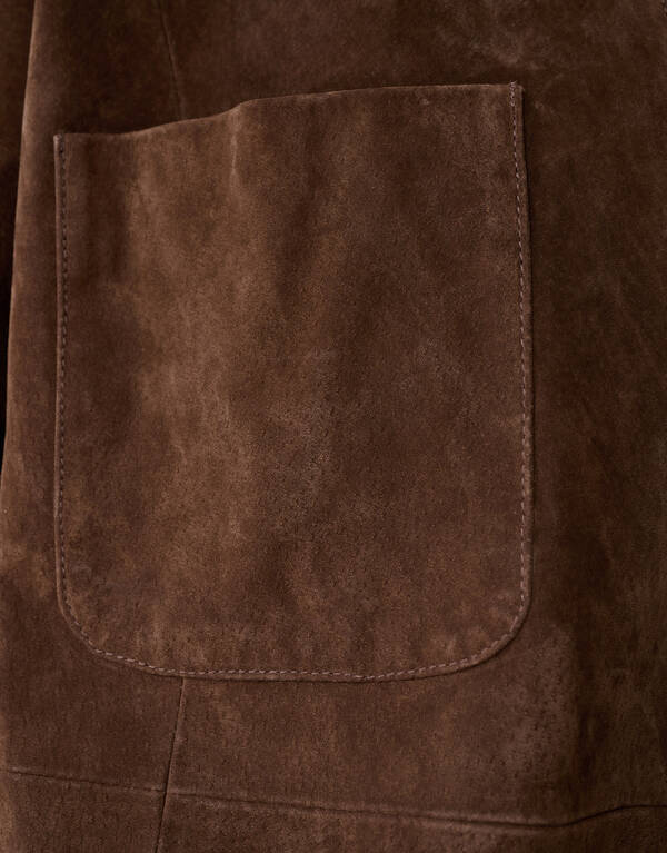 Entspannter Schnitt Wildlederjacke Braun von Mieke SHOEBY WOMEN