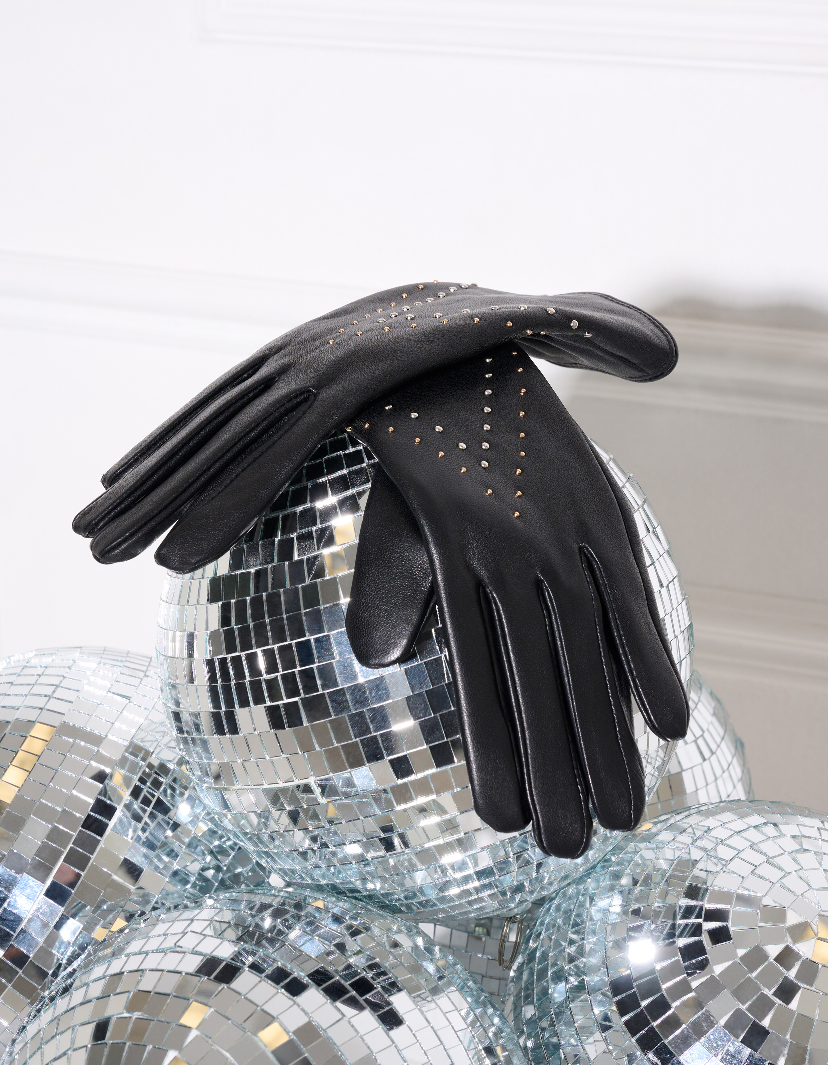 Leder Nieten Handschuhe Schwarz SHOEBY ACCESSOIRES