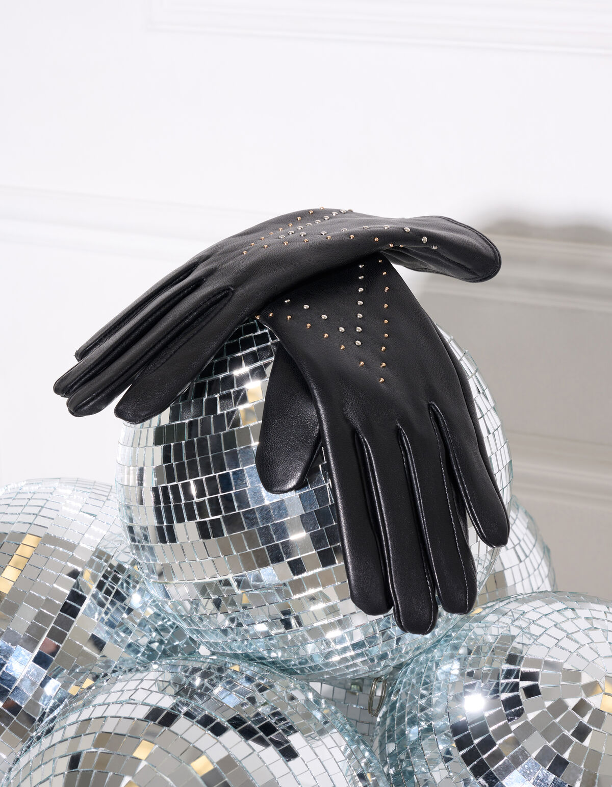 Leder Nieten Handschuhe Schwarz SHOEBY ACCESSOIRES