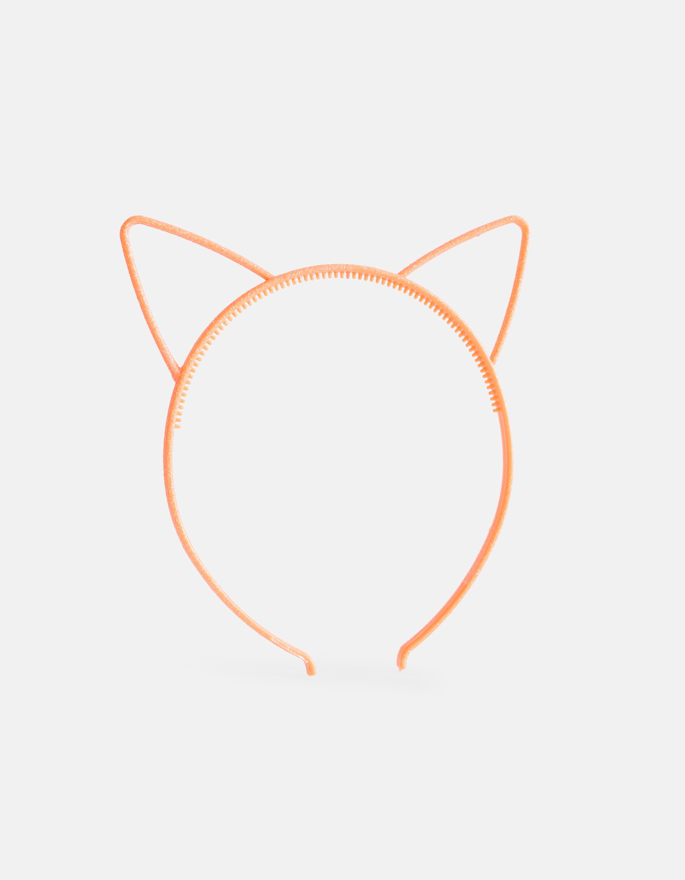 Glitzer Haarband mit Katzenohren Orange SHOEBY ACCESSOIRES