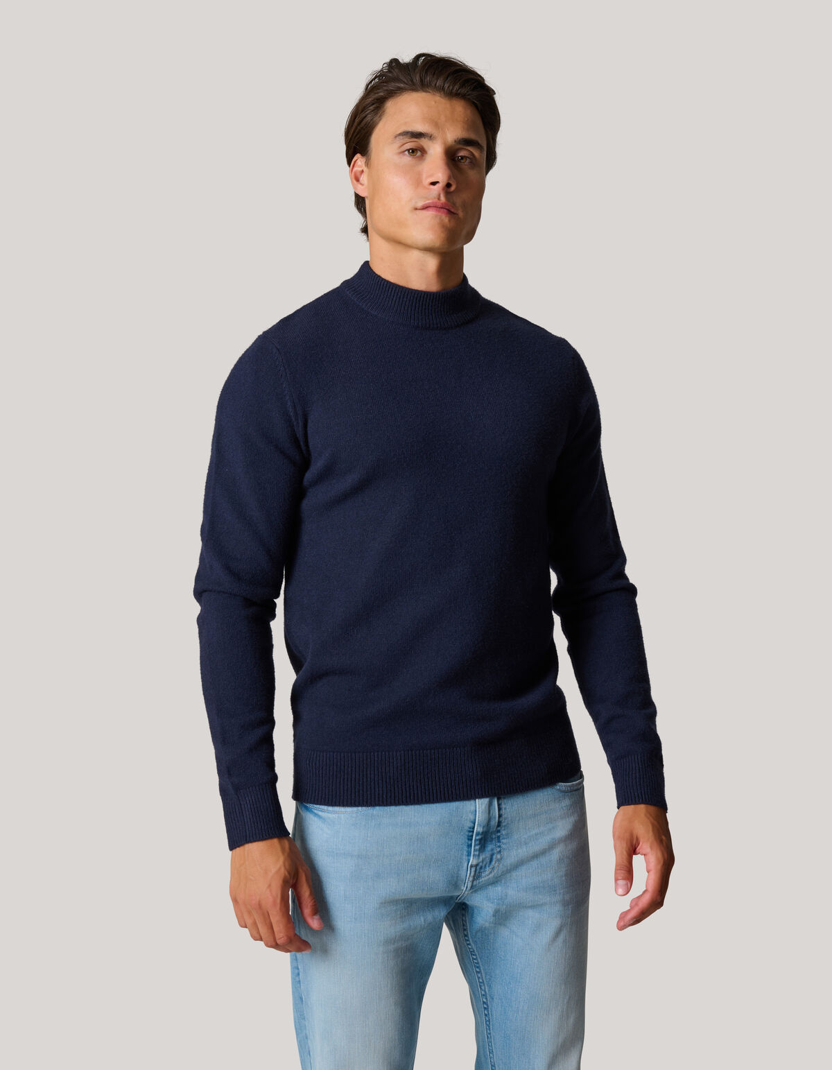 Jacquard-Strickpullover Dunkelblau SHOEBY MEN