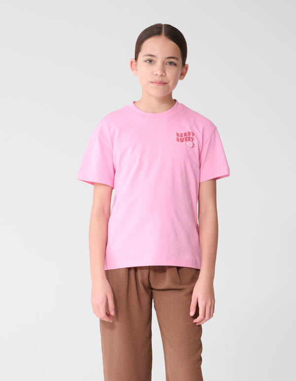 Erdbeer-Kunst T-Shirt Rosa SHOEBY GIRLS