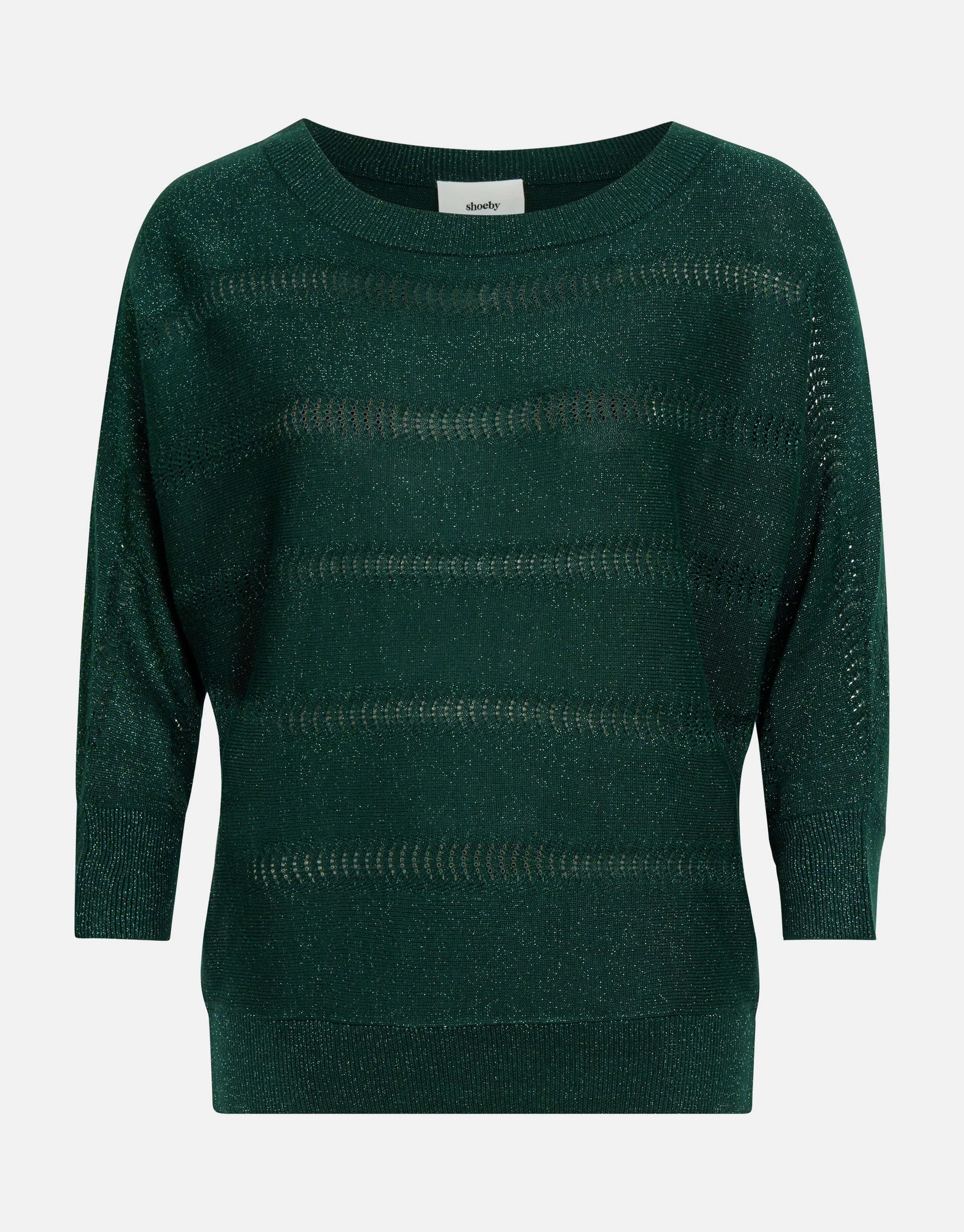 Glitzer Fledermaus-Ärmel Pullover Grün SHOEBY WOMEN