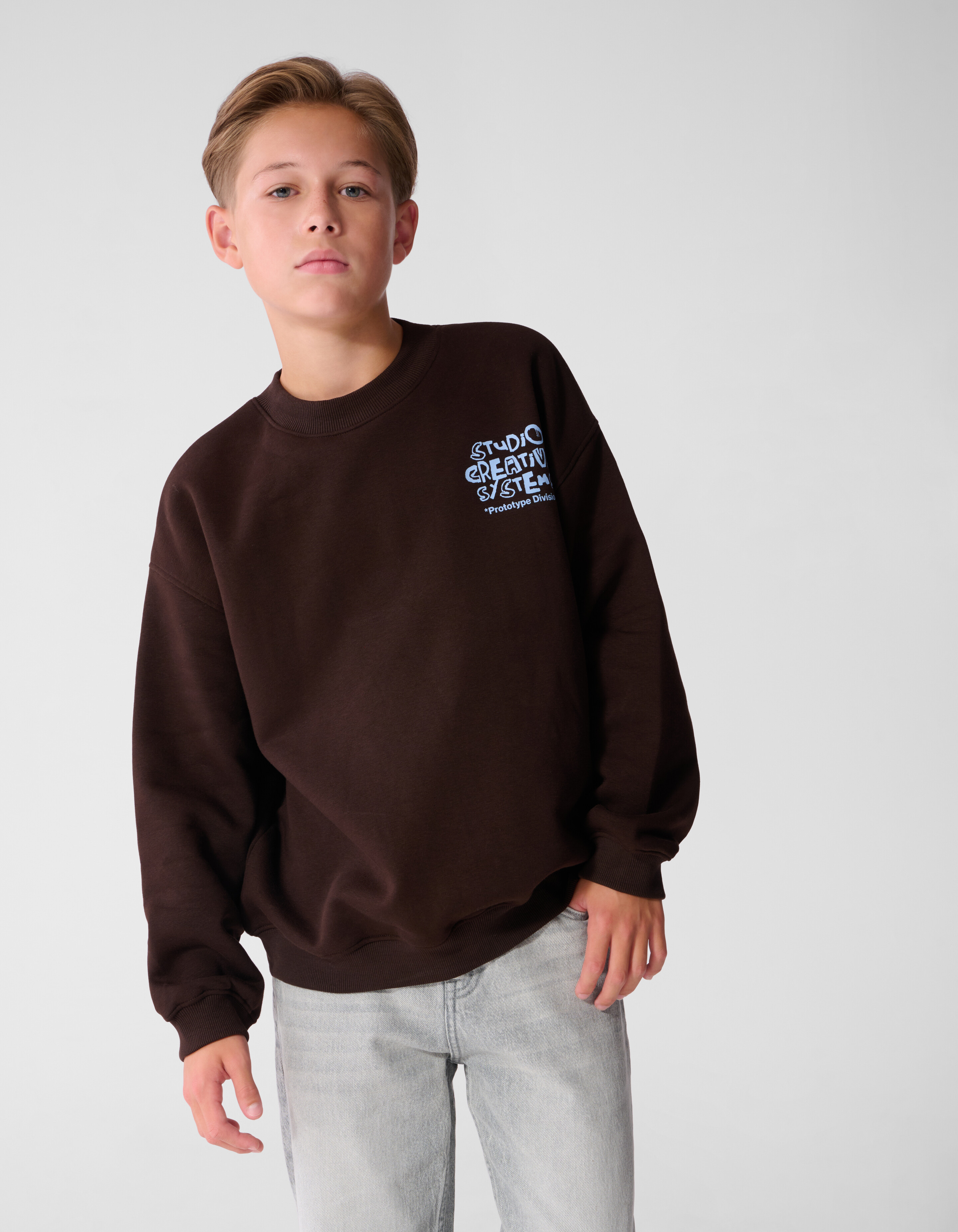 Label Sweater Dunkelbraun SHOEBY BOYS