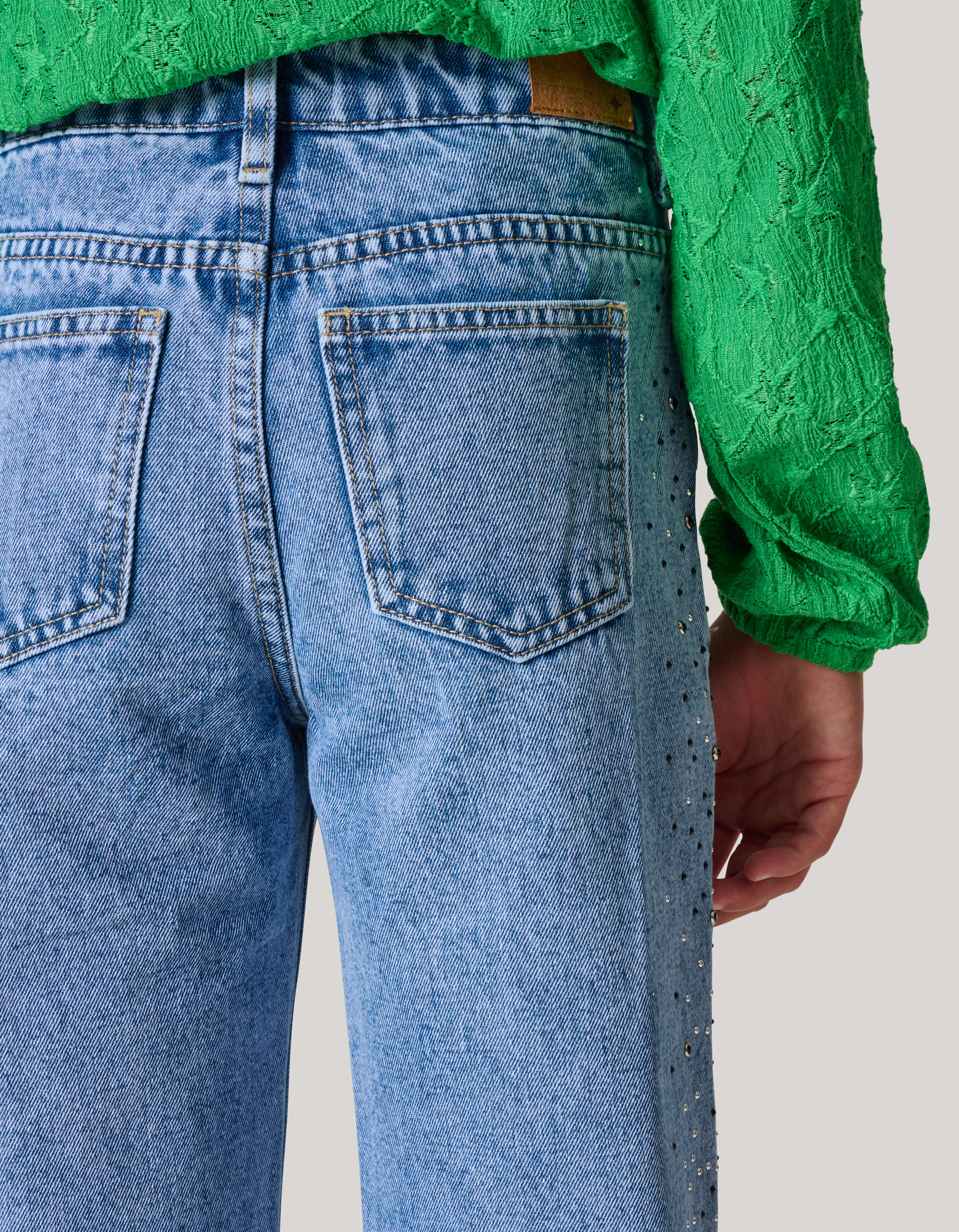 Studs Straight Fit Jeans Blau SHOEBY GIRLS