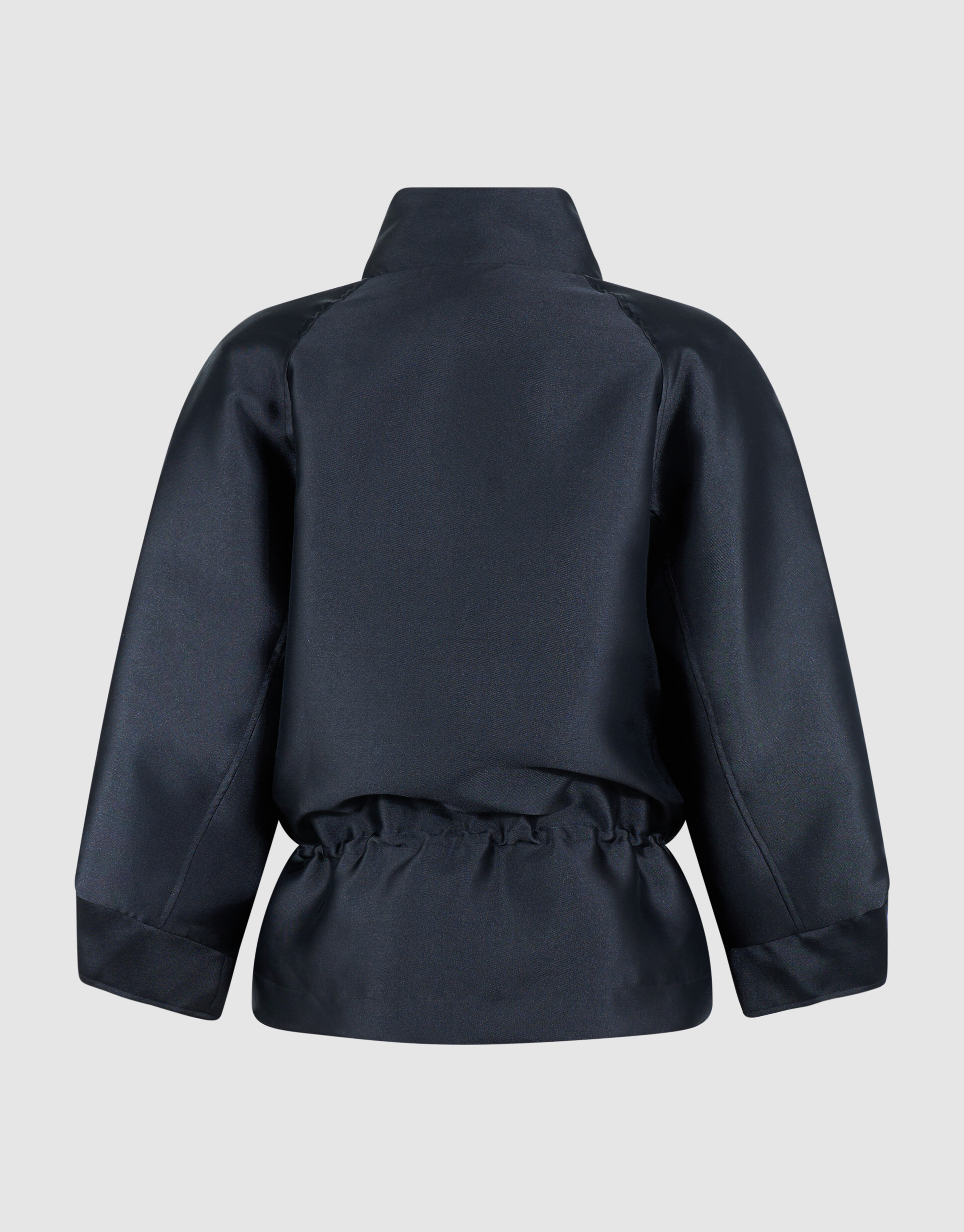 Jacke aus Satin-Twill mit Kordelzug Schwarz SHOEBY WOMEN