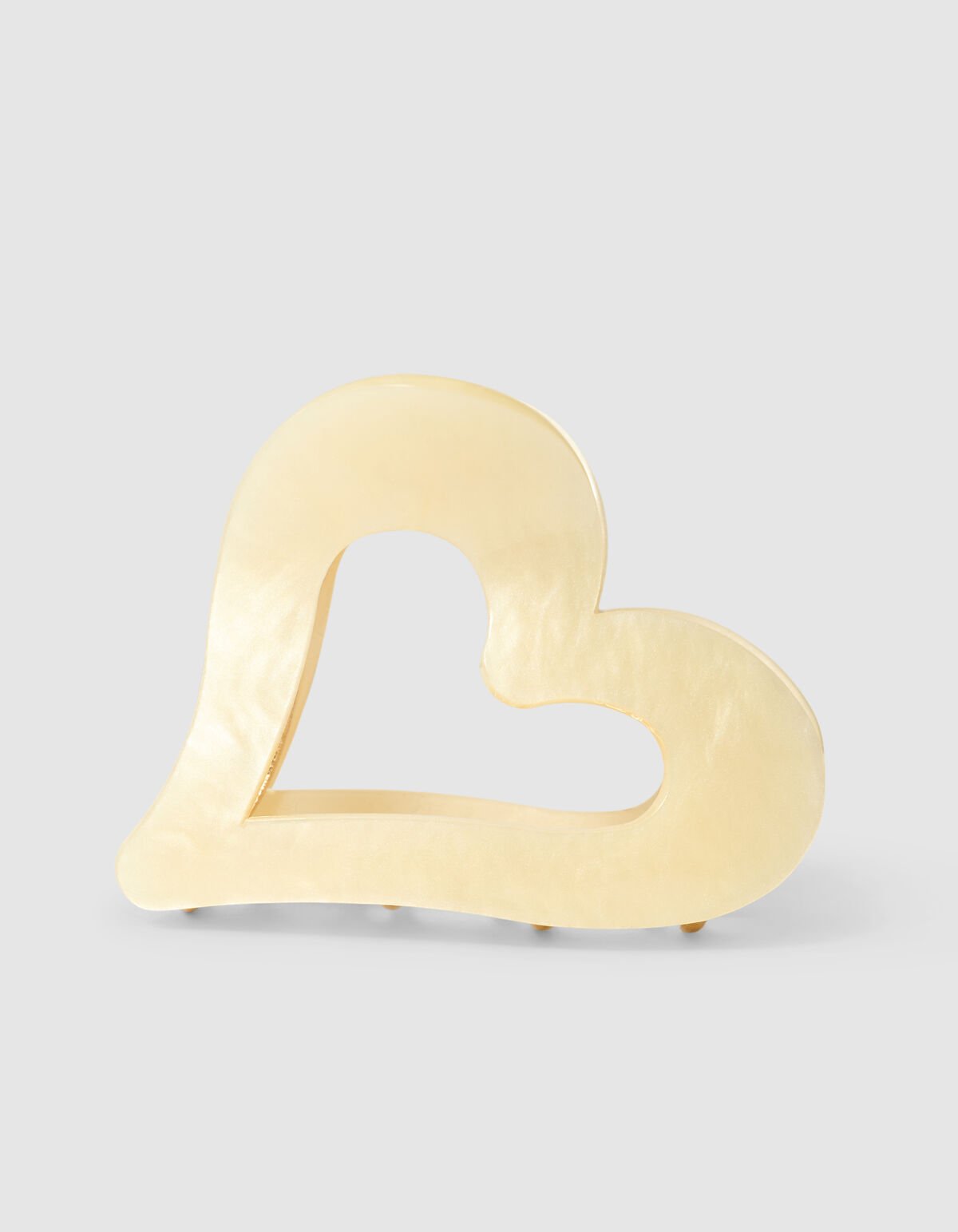 Heart Haarclip Hellgelb SHOEBY ACCESSOIRES