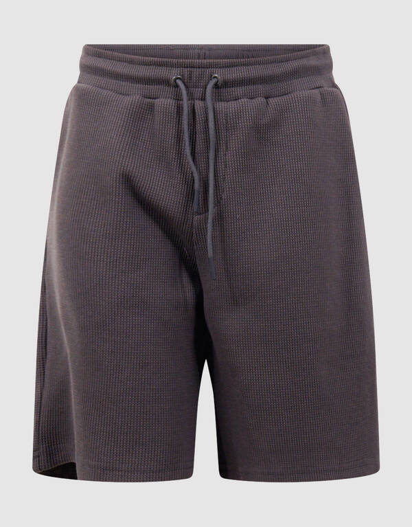 Waffelstruktur Kurz Dunkelgrau SHOEBY BOYS