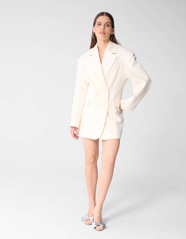 Blazer Mini Kleid Gebrochen Wei&szlig; SHOEBY WOMEN