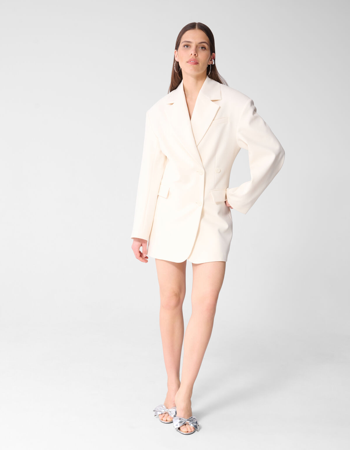 Blazer Mini Kleid Gebrochen Wei&szlig; SHOEBY WOMEN