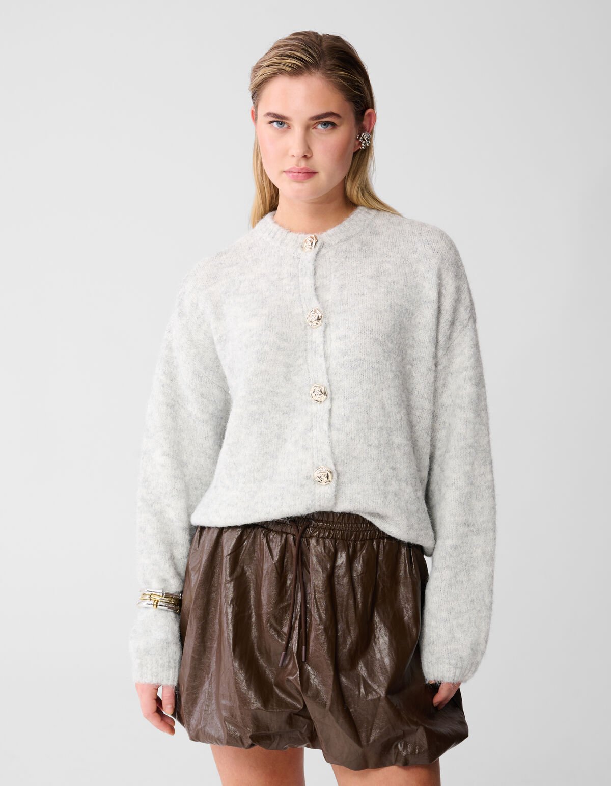 Elegante Knopfweste, hellgrau SHOEBY WOMEN