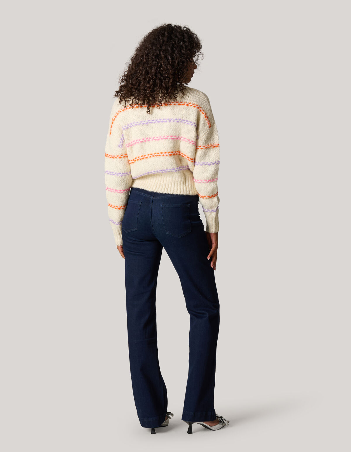 Fun Stripe Pullover Off White SHOEBY WOMEN