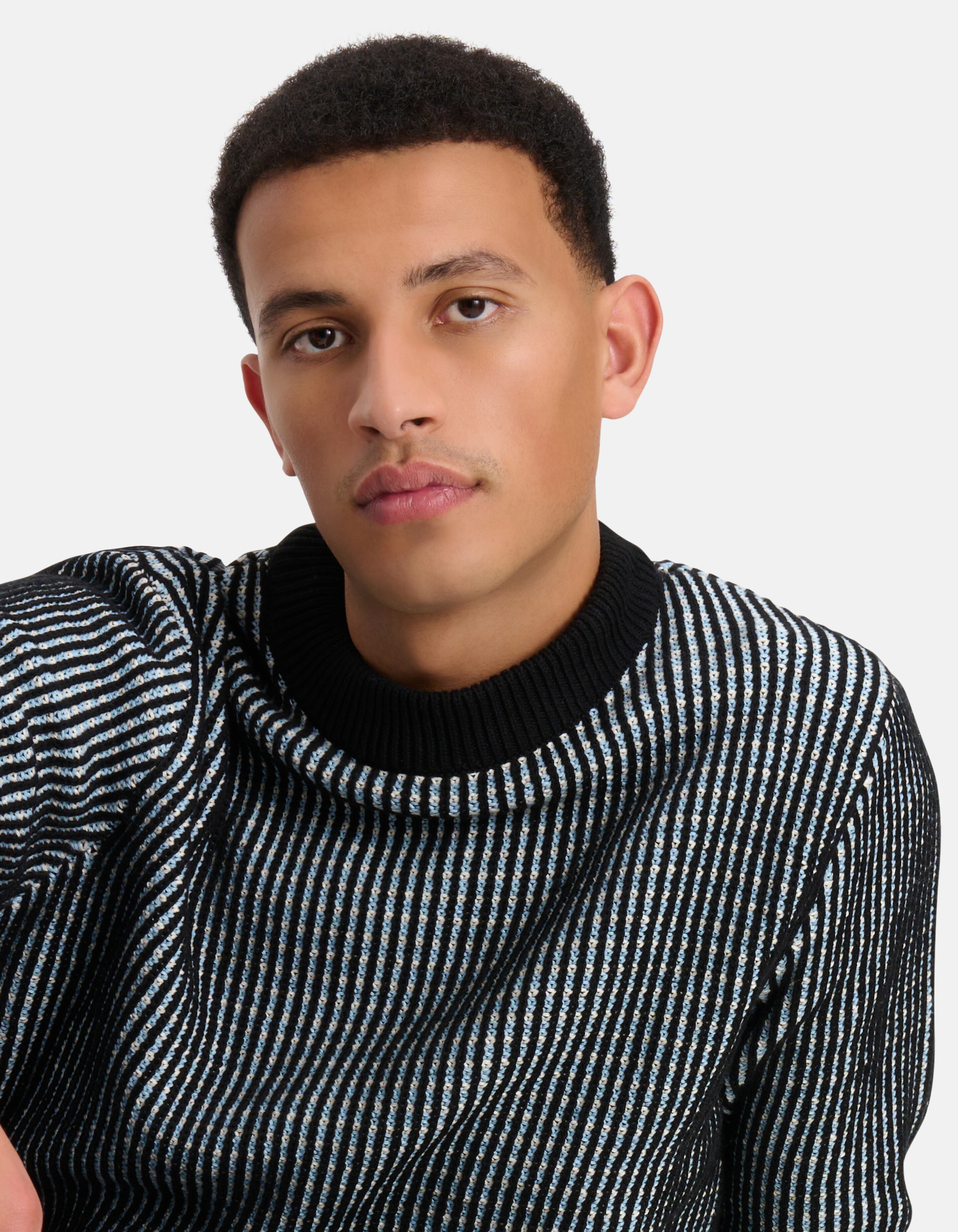 Detaillierter Strickpullover Blau SHOEBY MEN
