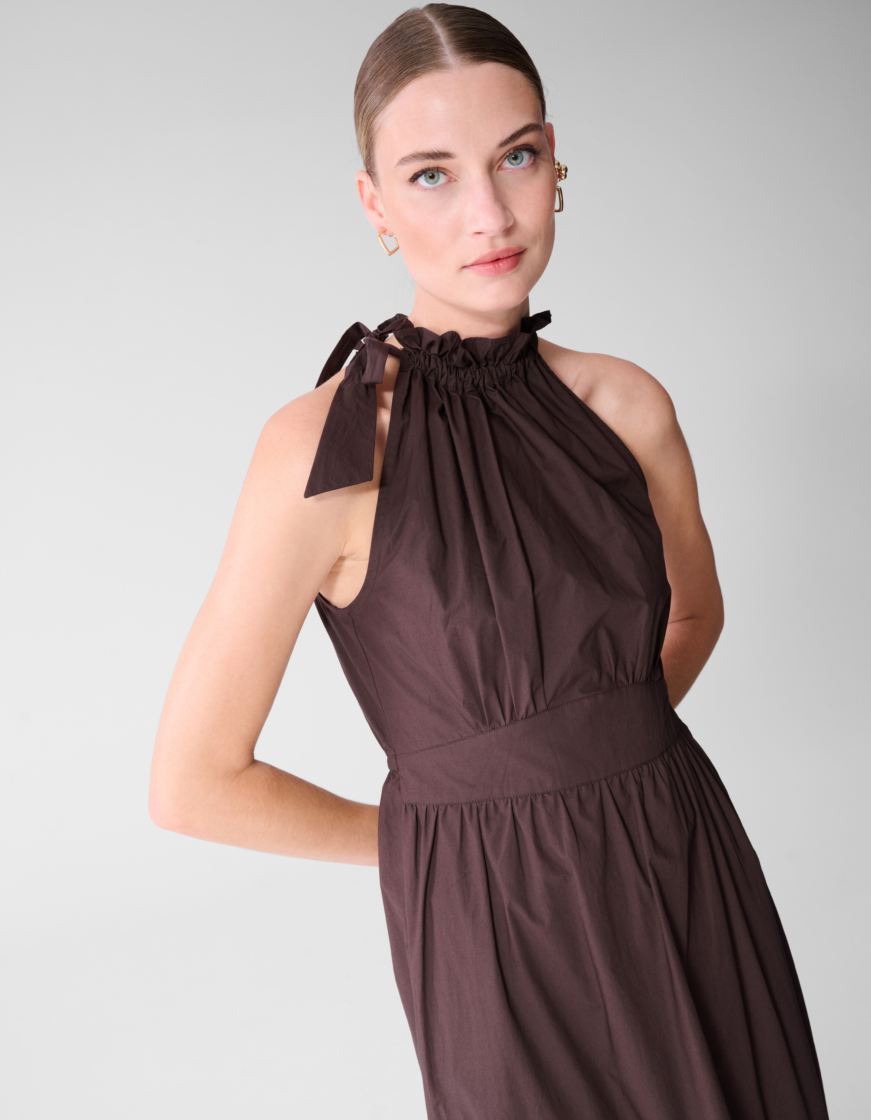 Tr&auml;ger Maxi Kleid Braun SHOEBY WOMEN